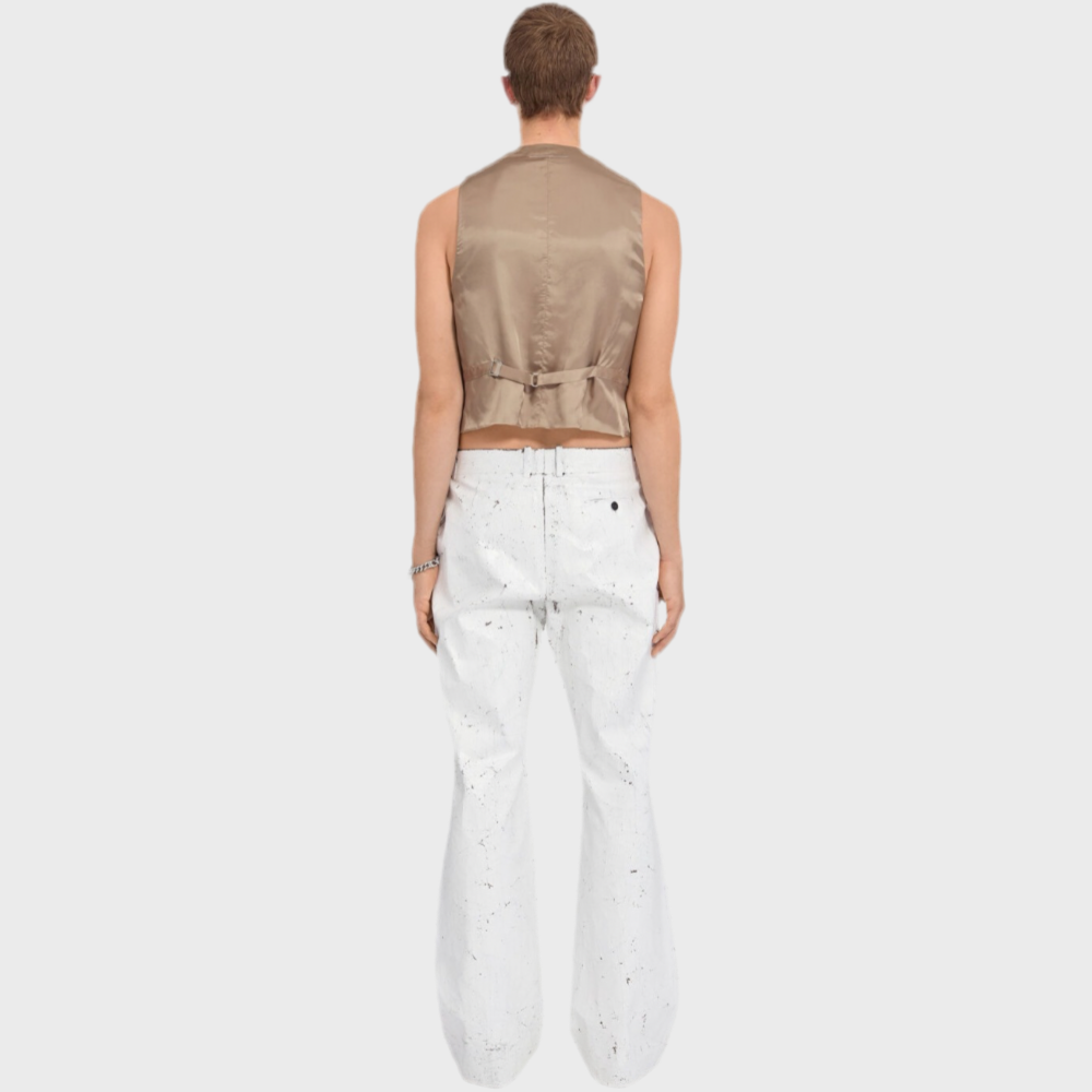 WHITE PAINTED TROUSERS
