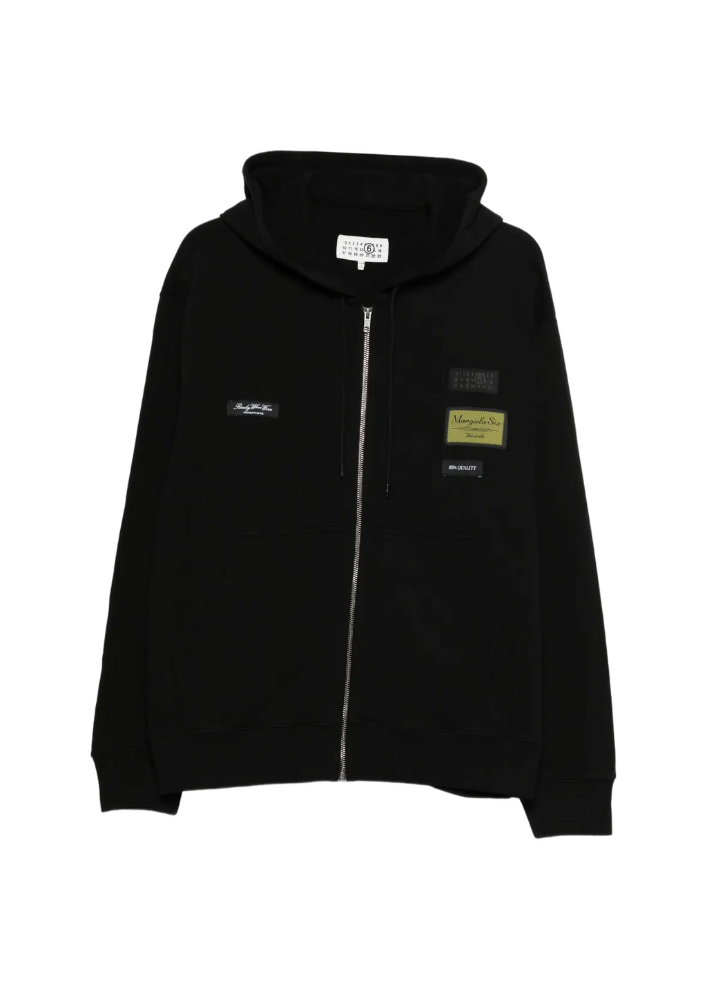 HOODED VEST WITH LABELS