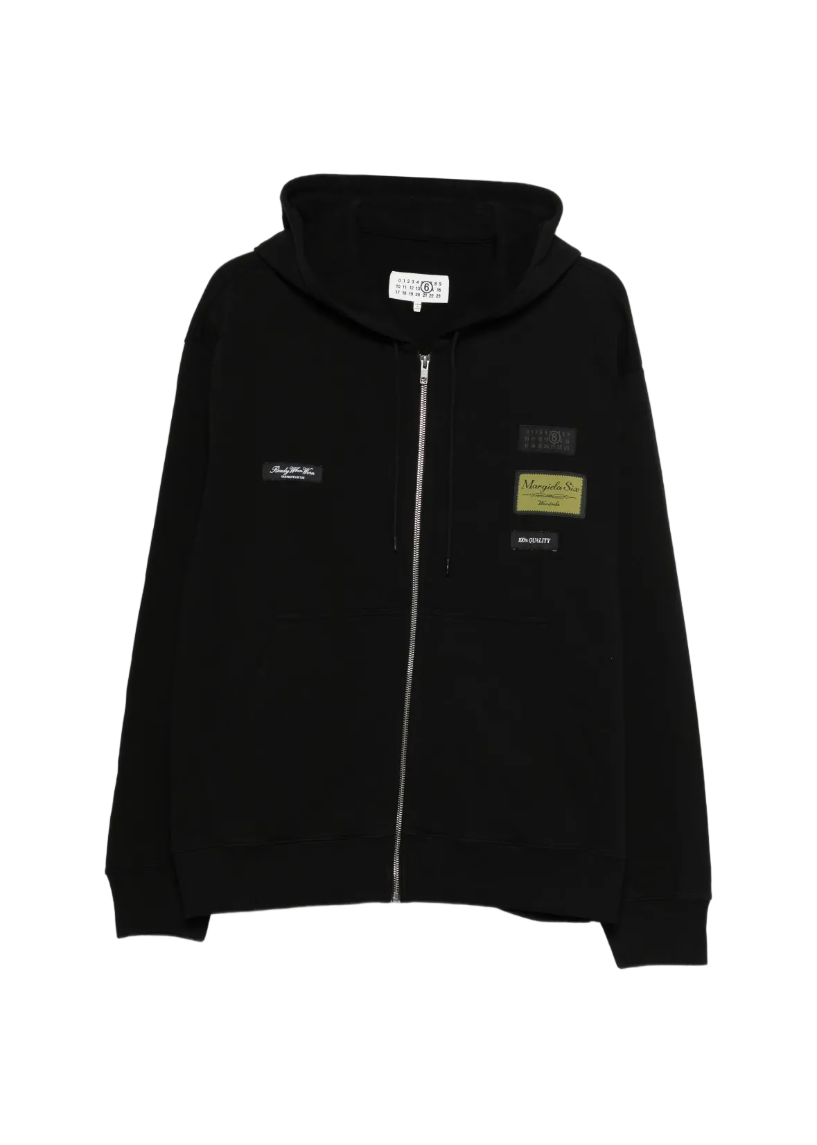 HOODED VEST WITH LABELS