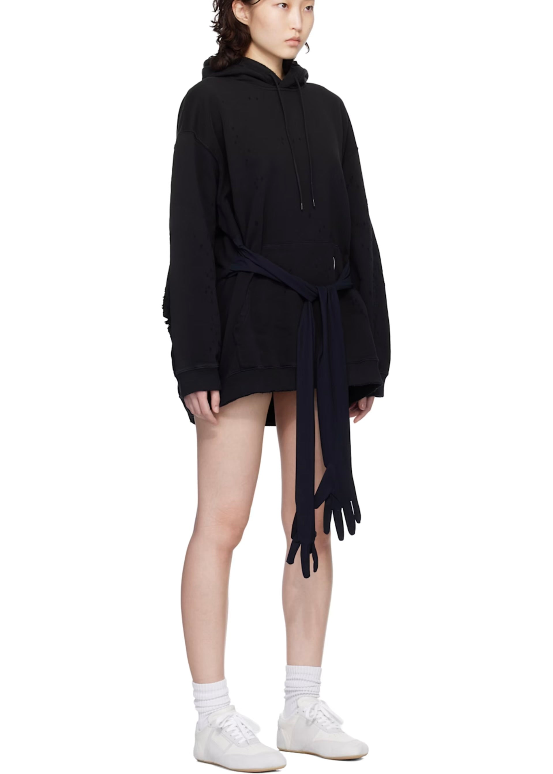 HOODED DRESS WITH GLOVES