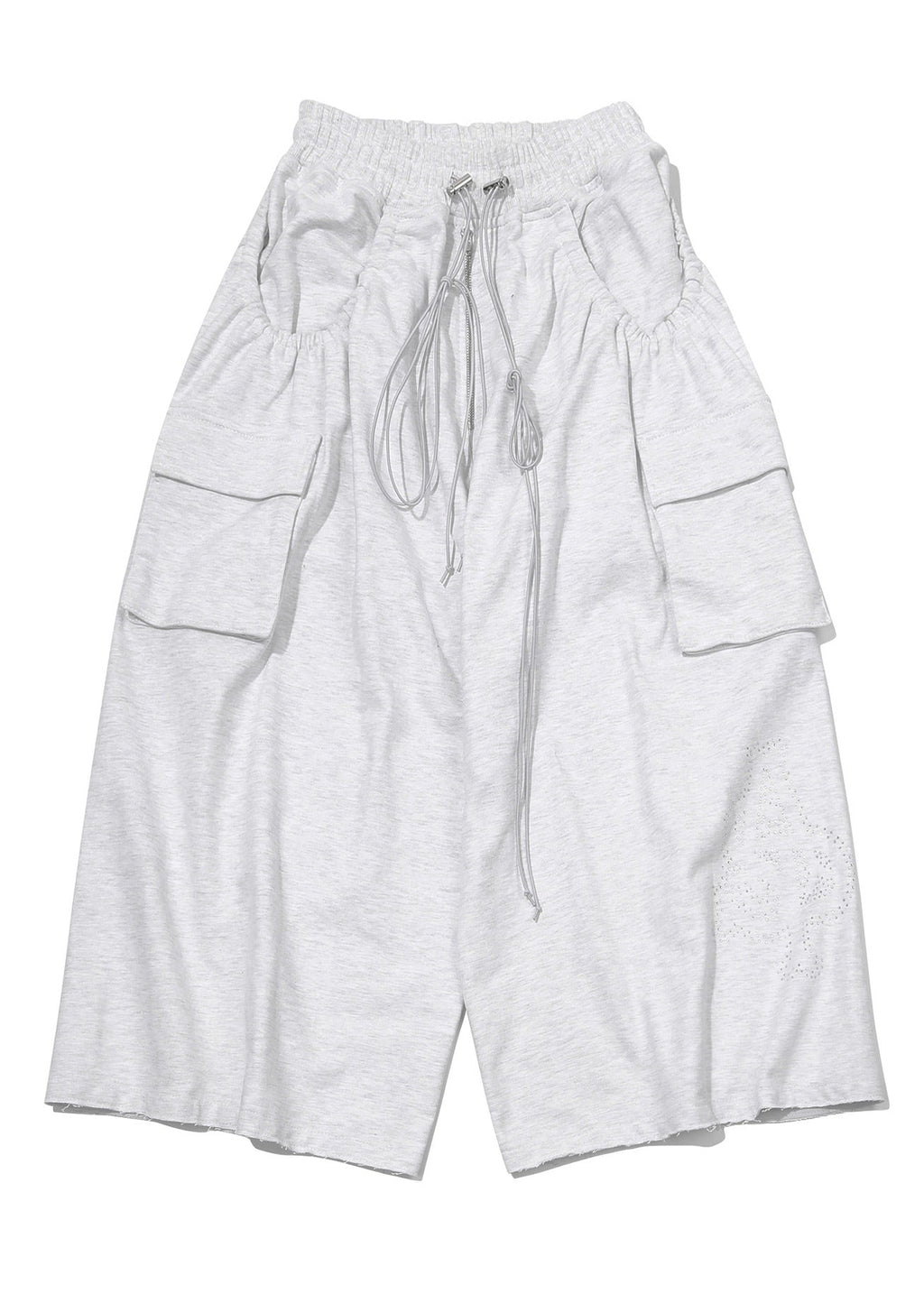 ASP LOGO BEEDS PLEATS POCKET WIDE PANTS