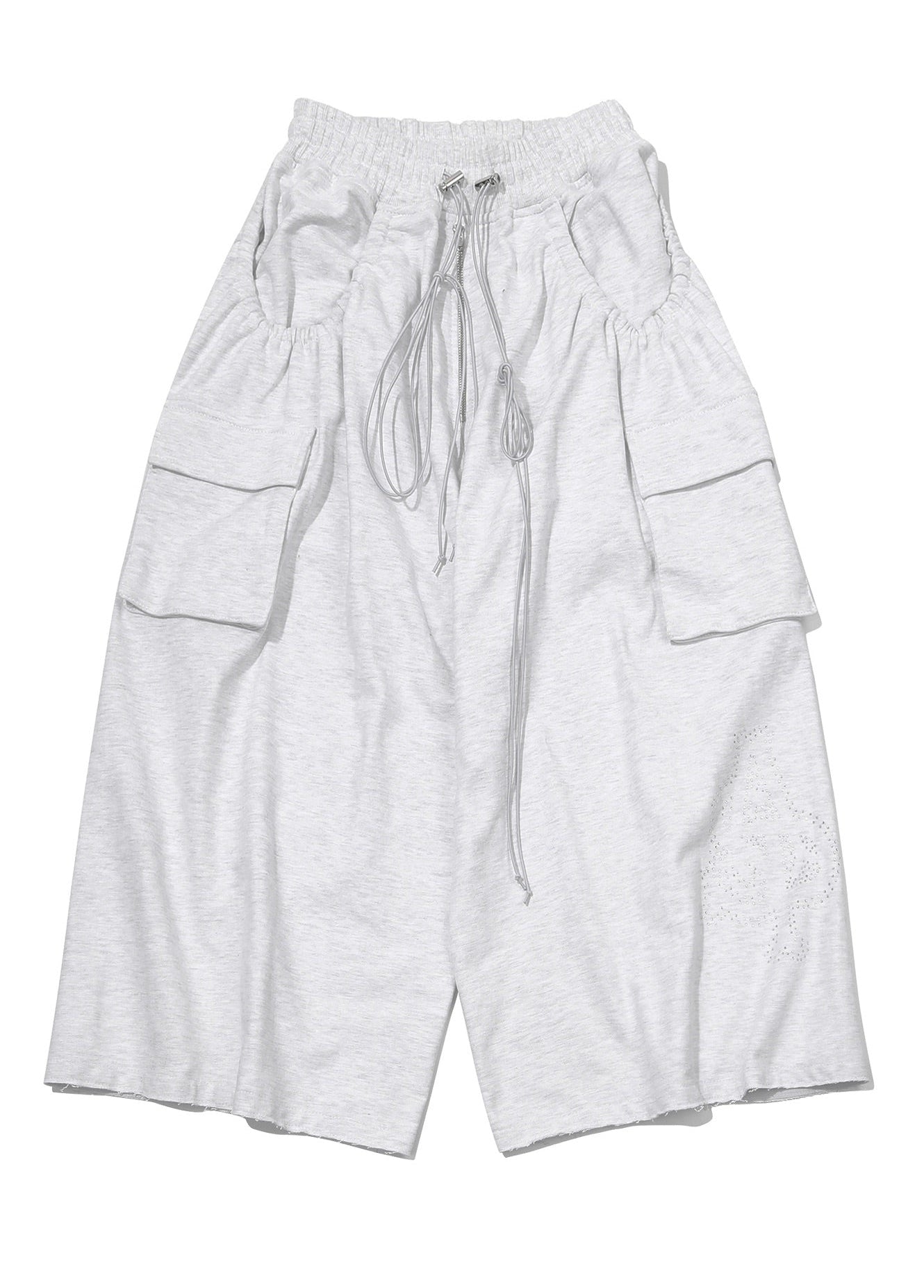 ASP LOGO BEEDS PLEATS POCKET WIDE PANTS