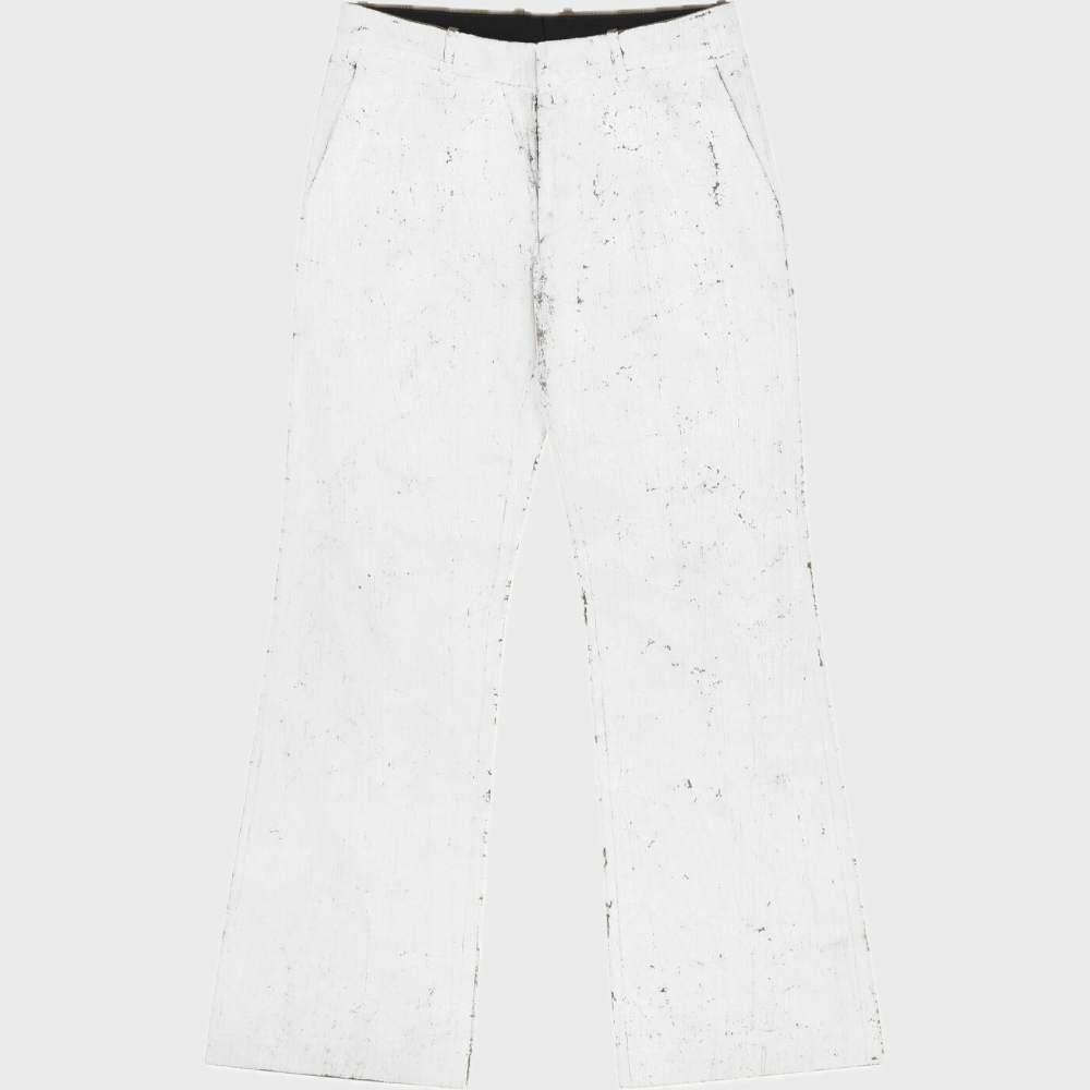 WHITE PAINTED TROUSERS