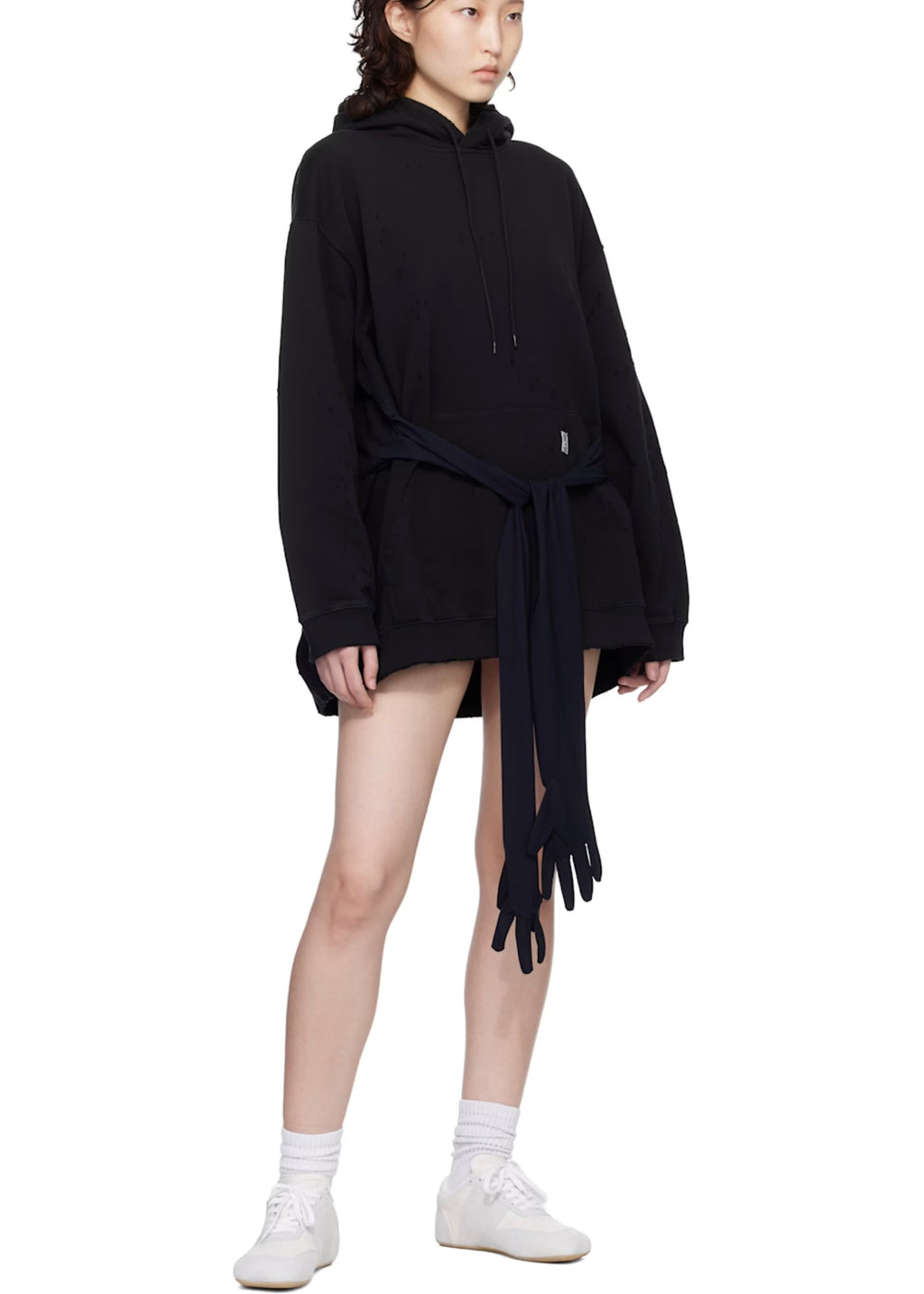 HOODED DRESS WITH GLOVES
