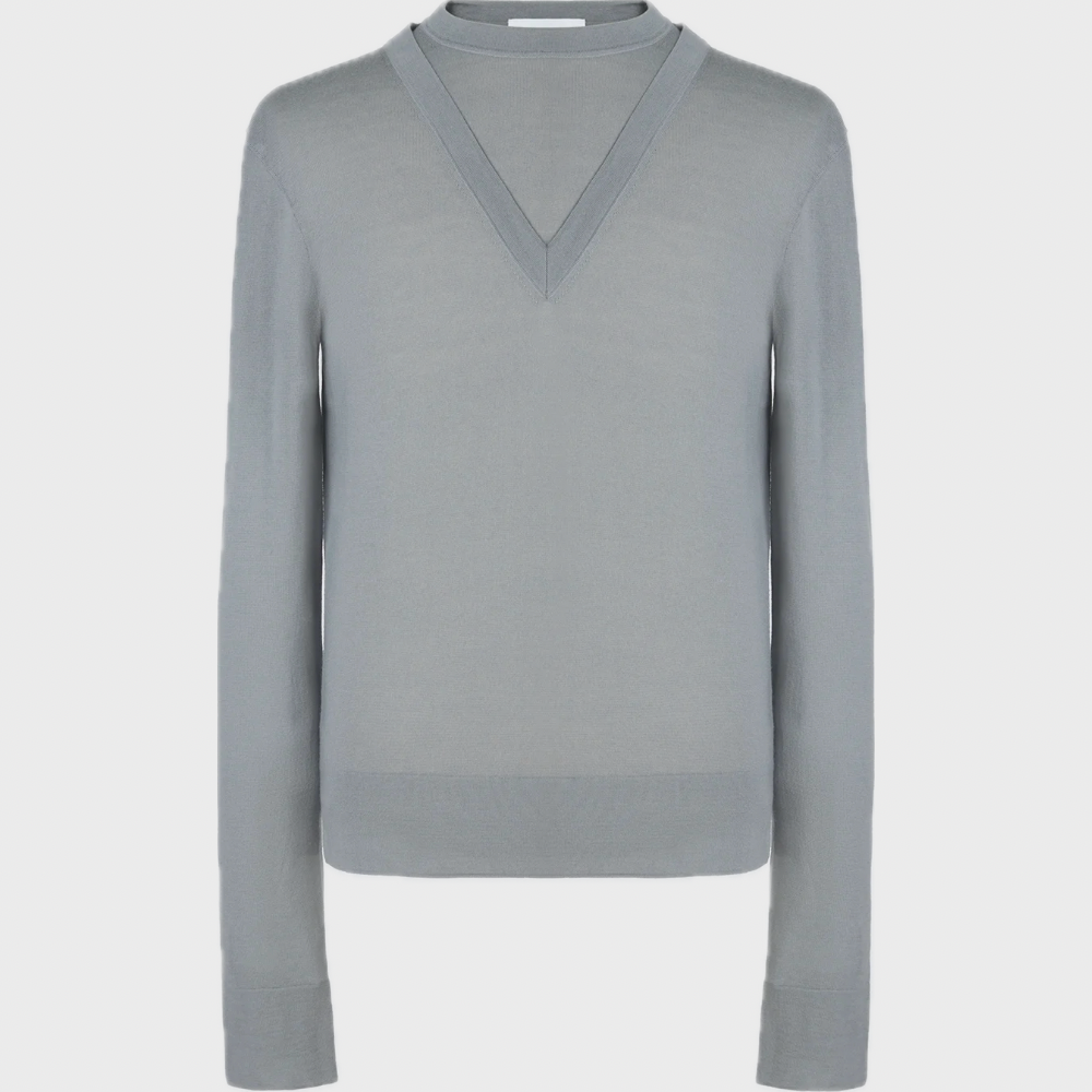 GREY DOUBLE DOUBLE LAYER JUMPER