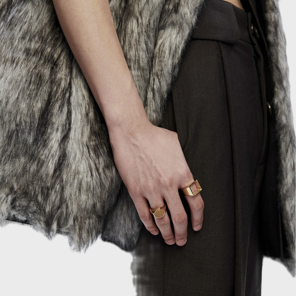 GOLD SQUARE RING