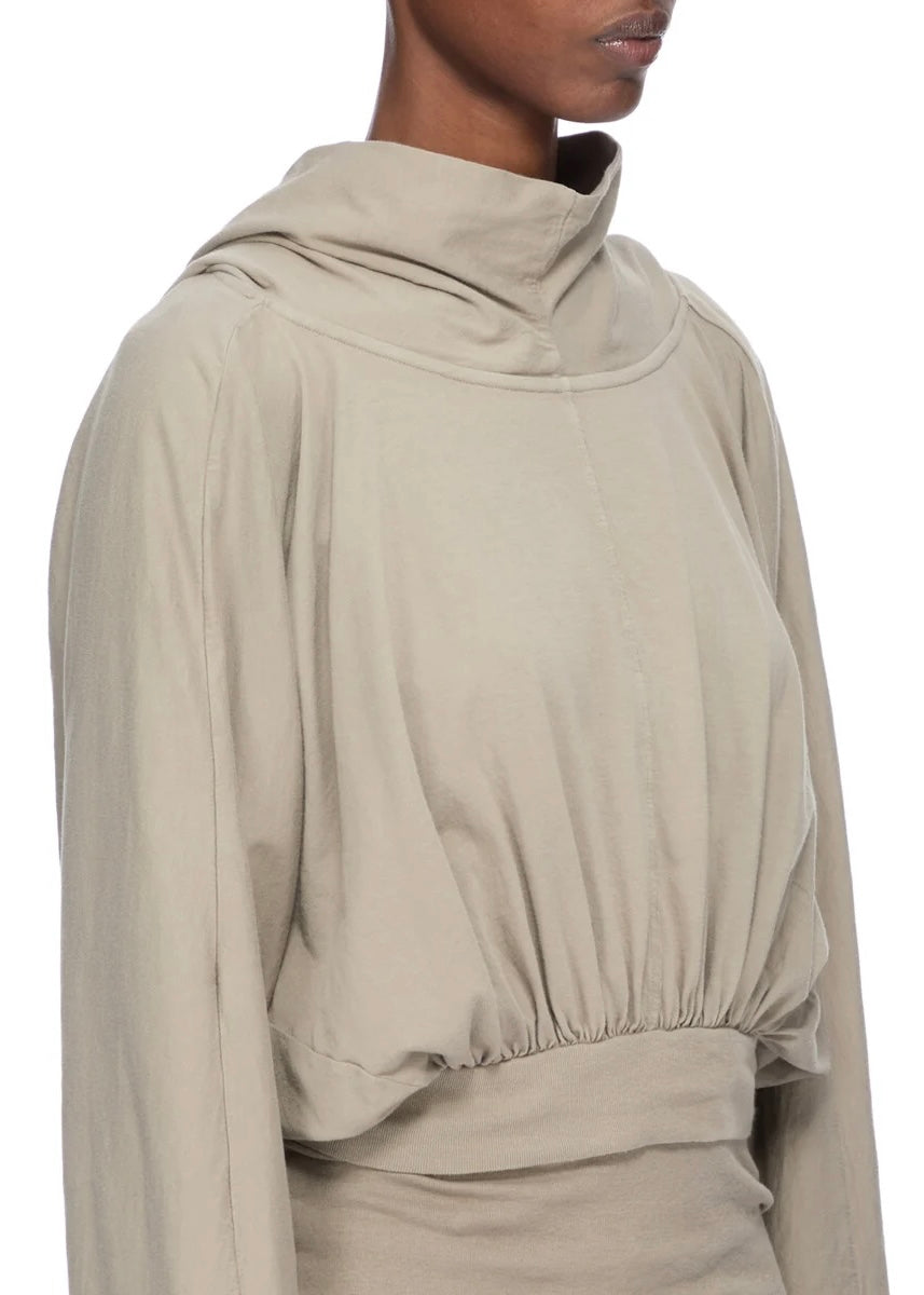 CROPPED HOODED TOP DS02F6218 MINERAL