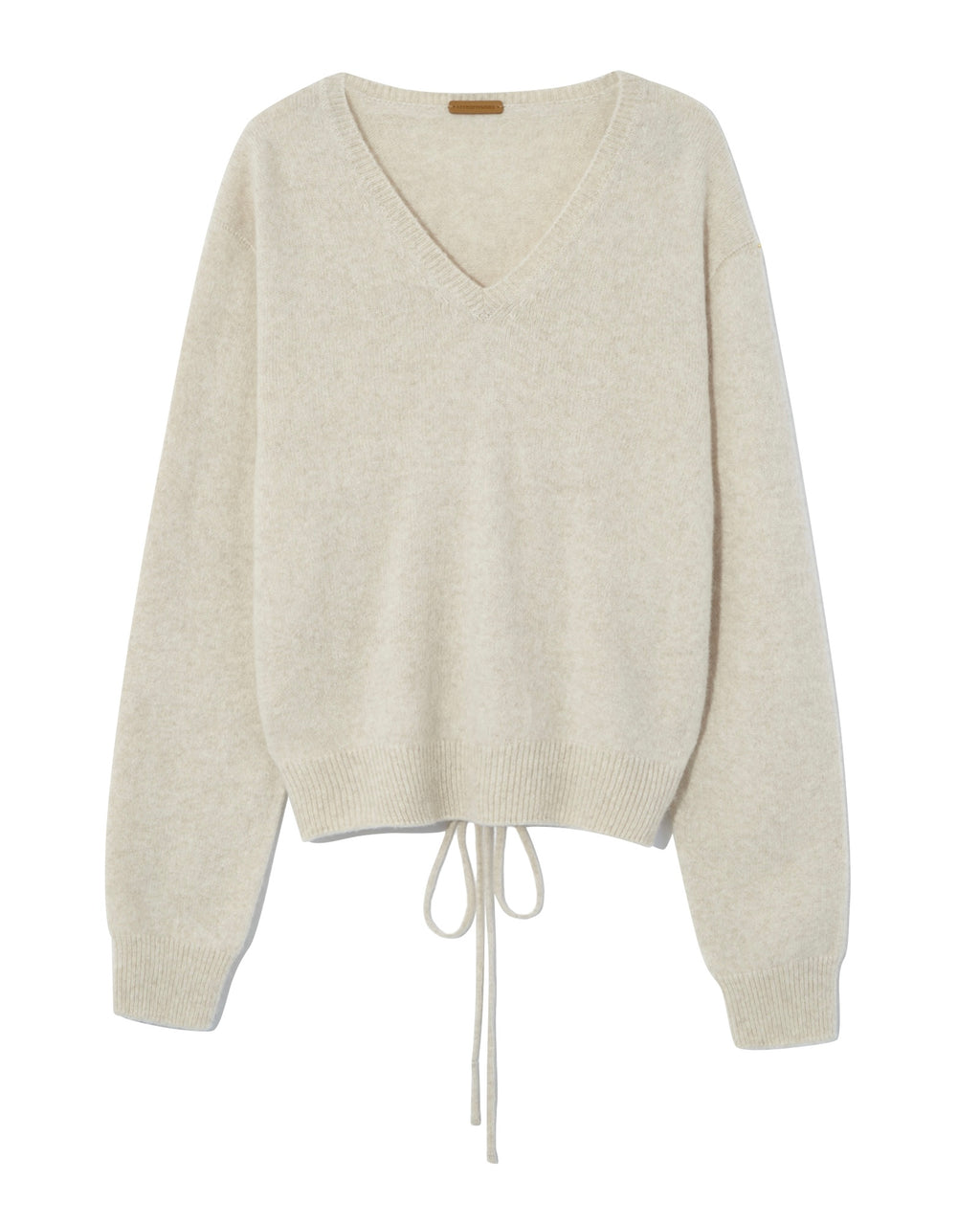 LE17SEPTEMBRE soft alpaca blend tie v-neck knit top