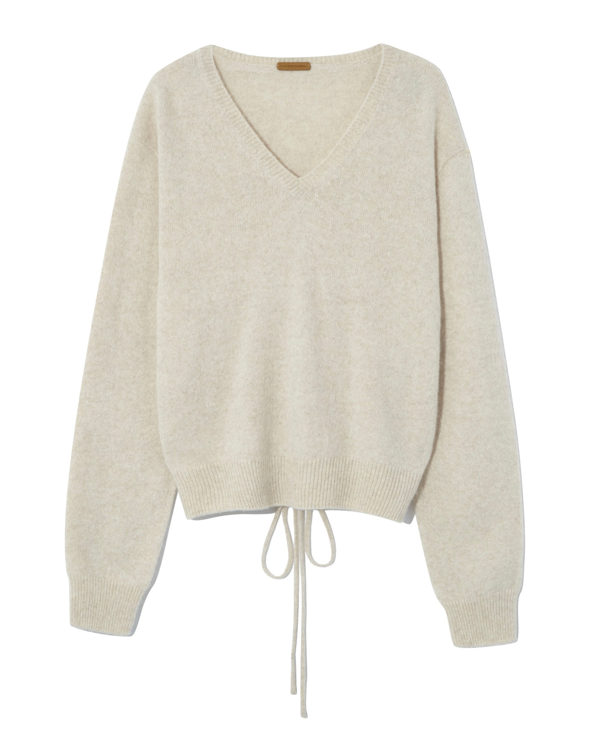 LE17SEPTEMBRE soft alpaca blend tie v-neck knit top