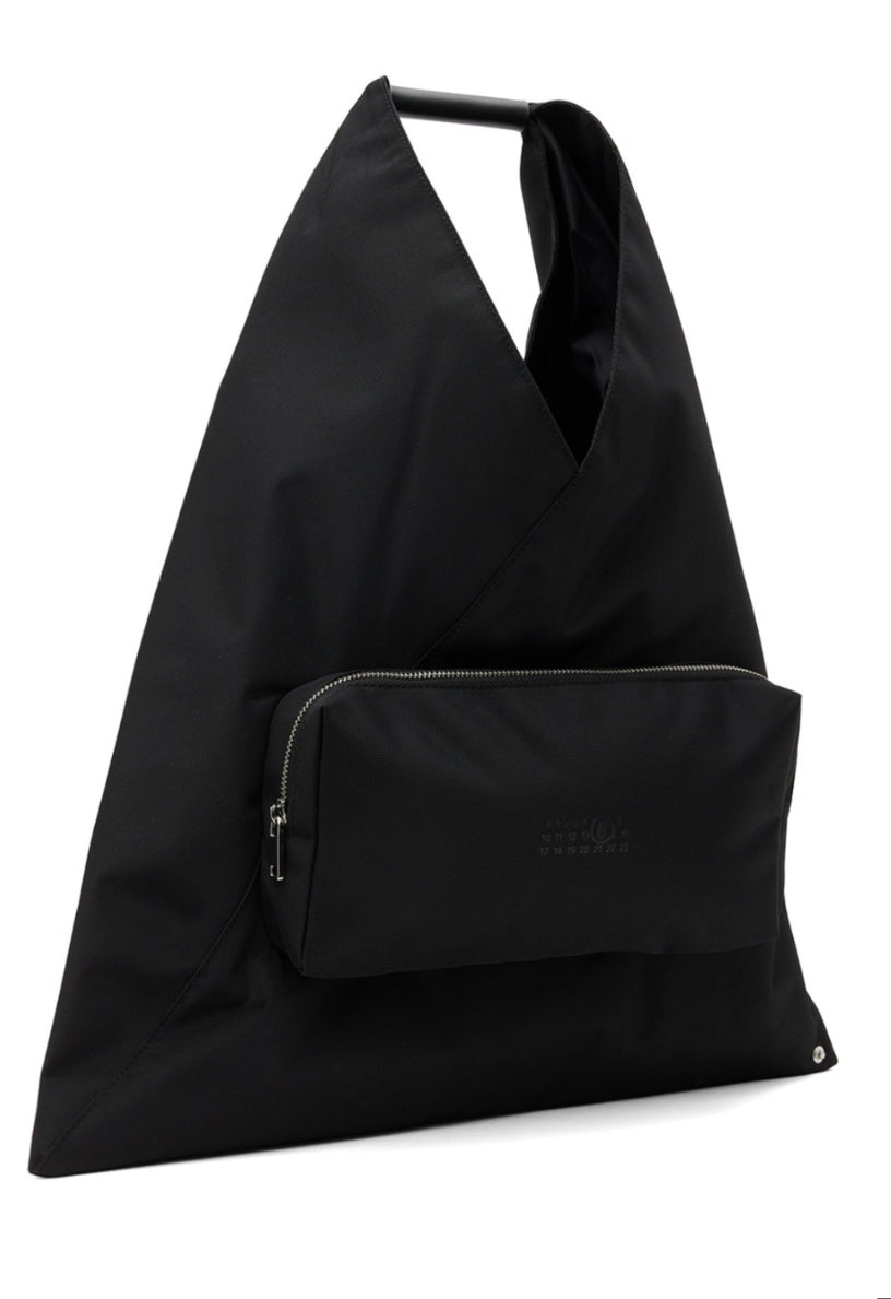 BLACK MEDIUM CARGO CLASSIC TRIANGLE TOTE