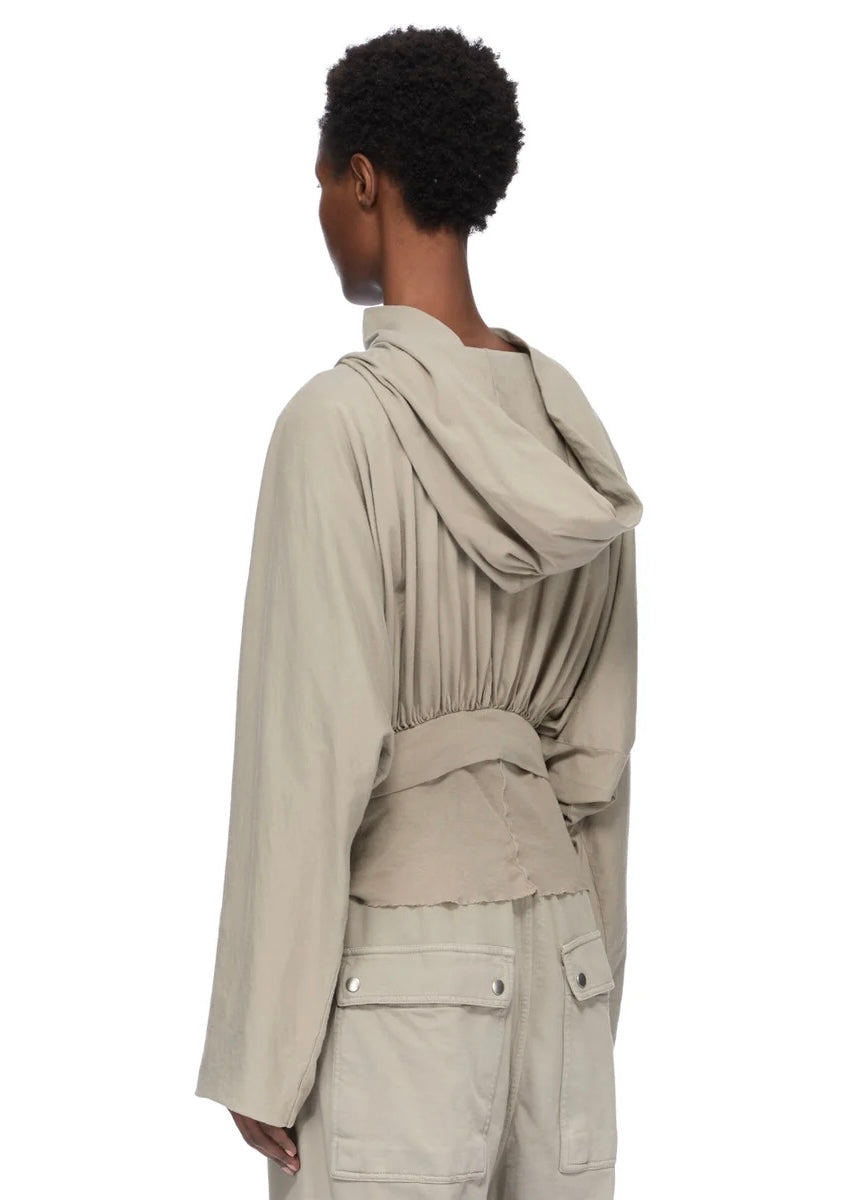 CROPPED HOODED TOP DS02F6218 MINERAL