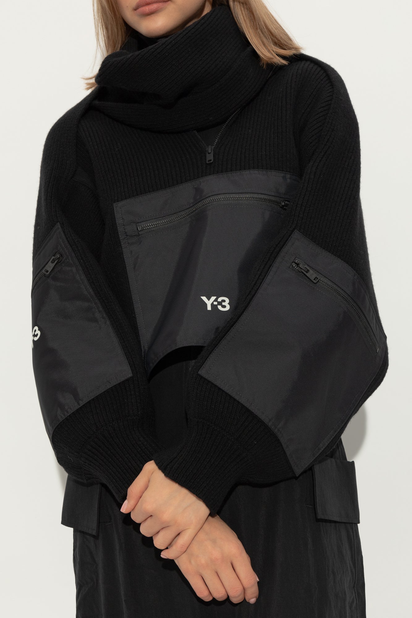 Y-3 NY SCARF WITH POCKET BLACK