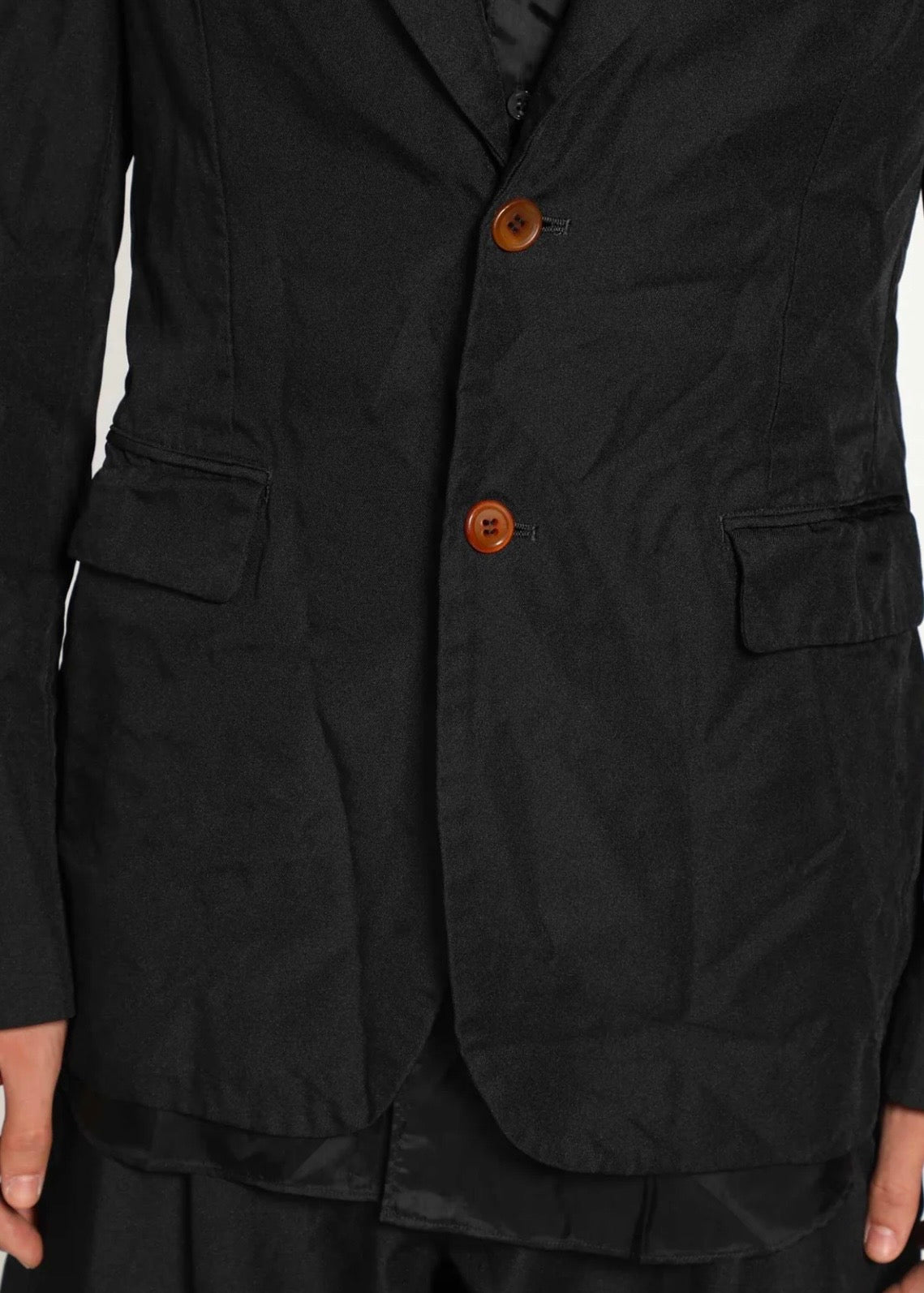 CRINKLED NYLON BLAZER