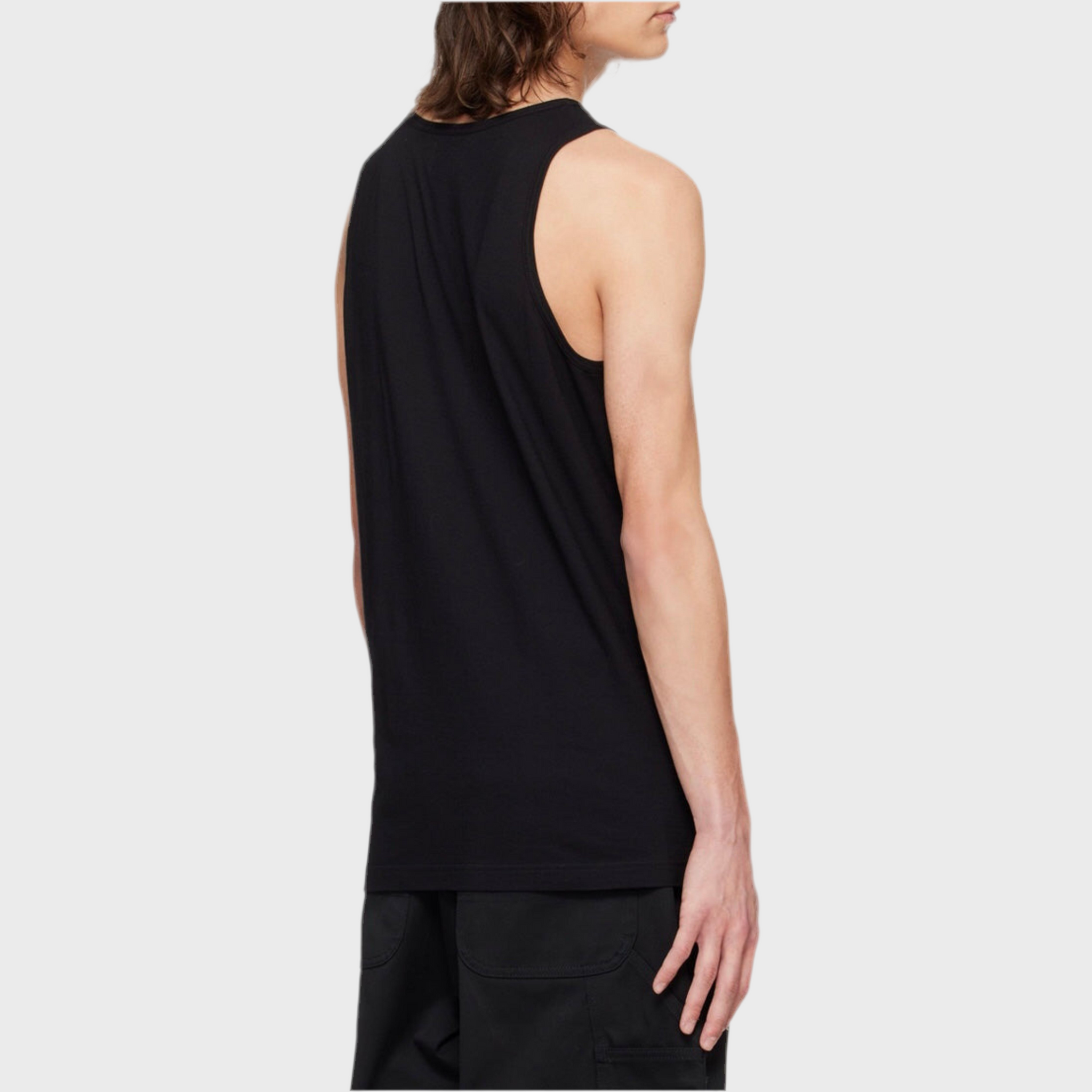 BLACK SCOOP NECK TANK TOP