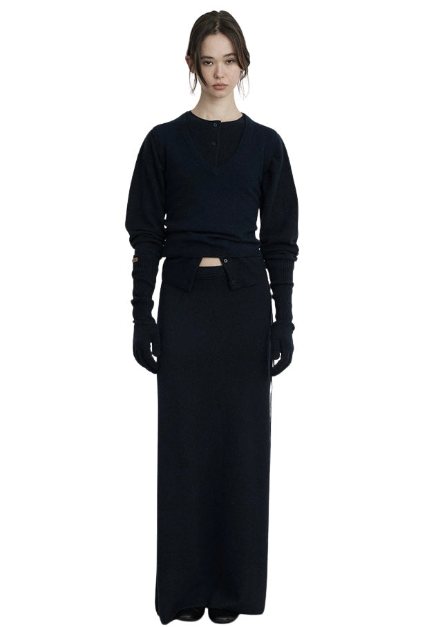 LE17SEPTEMBRE moro cashmere knit long skirt