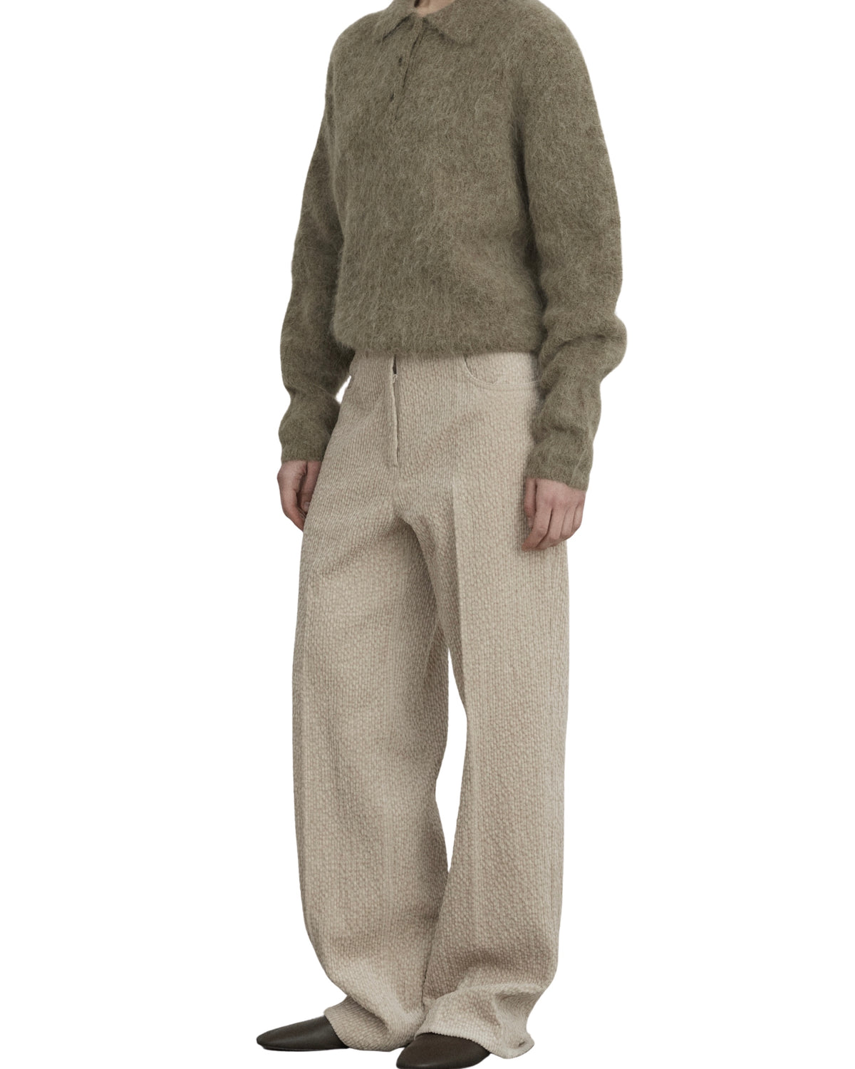 LE17SEPTEMBRE textured alpaca collar knit pullover