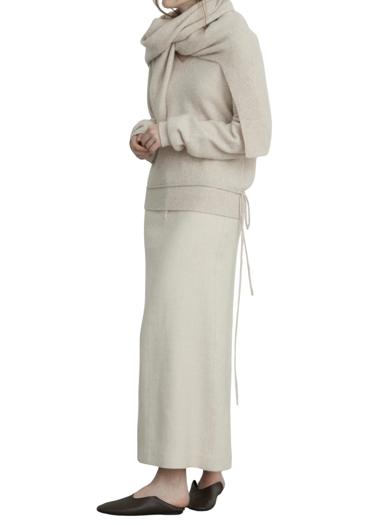 LE17SEPTEMBRE soft alpaca blend knit muffler