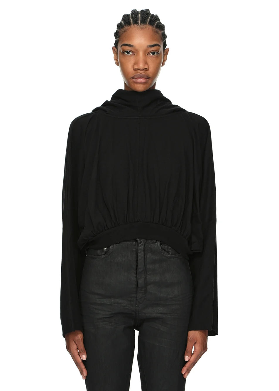 RICK OWENS DRKSHDW cropped hooded top