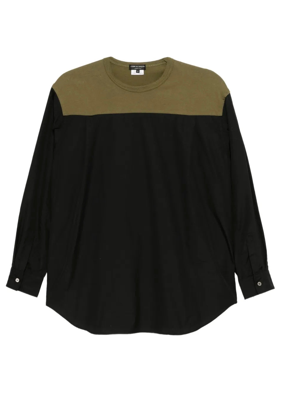 CDG Men's Shirt Long Sleeve Black and Khaki