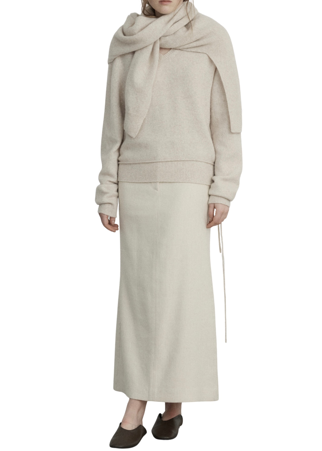 LE17SEPTEMBRE soft alpaca blend knit muffler