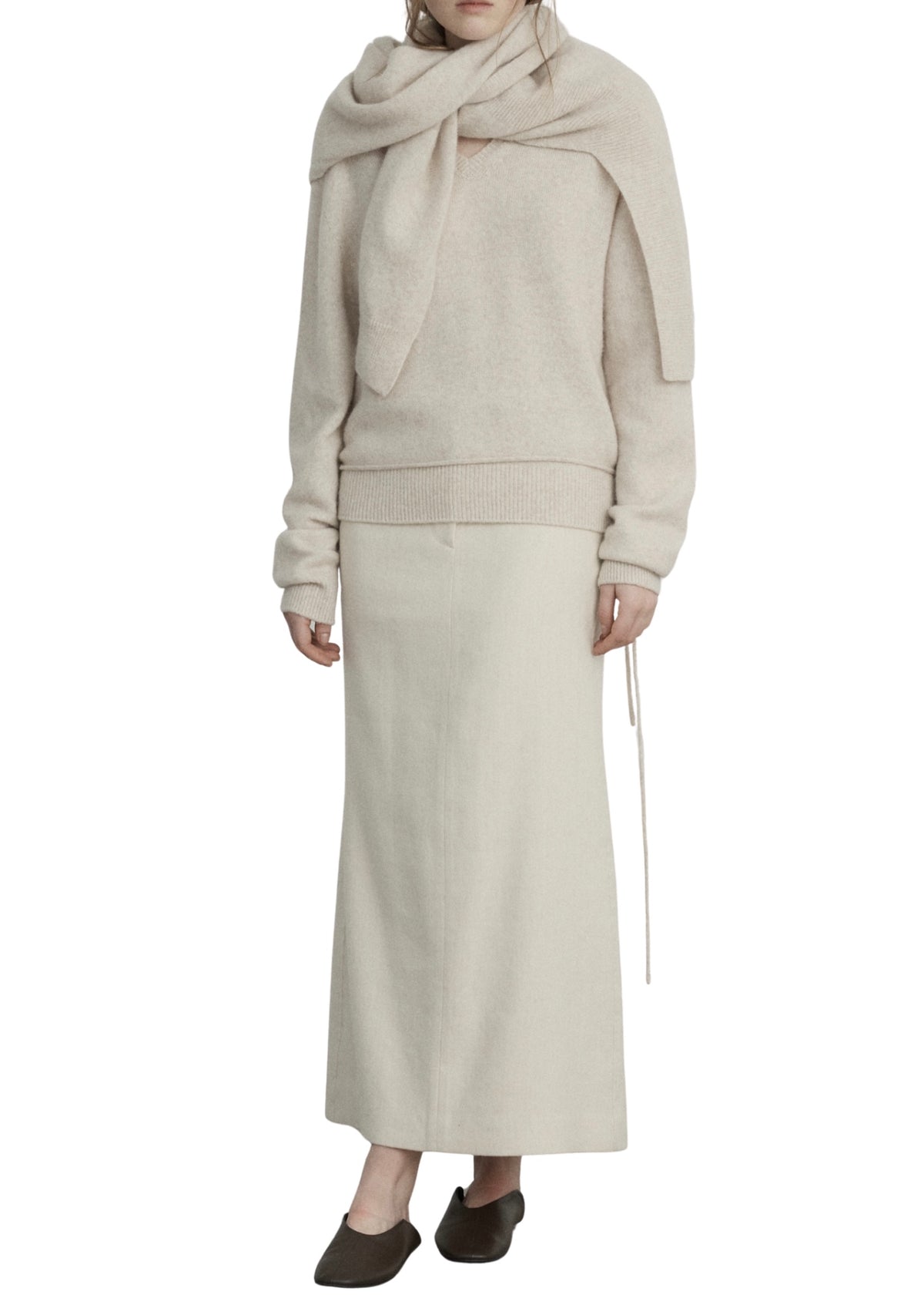 LE17SEPTEMBRE soft alpaca blend knit muffler