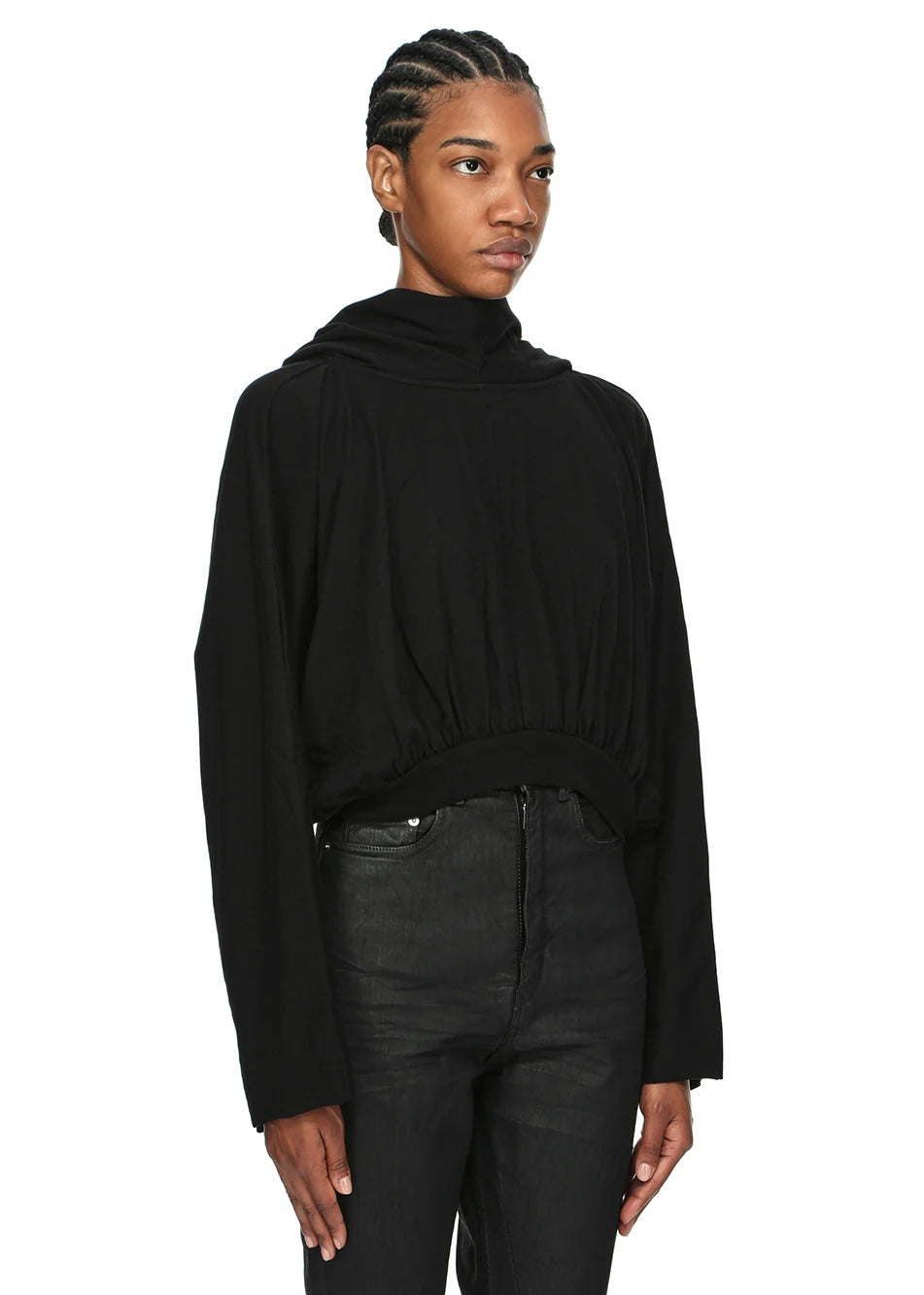 RICK OWENS DRKSHDW cropped hooded top