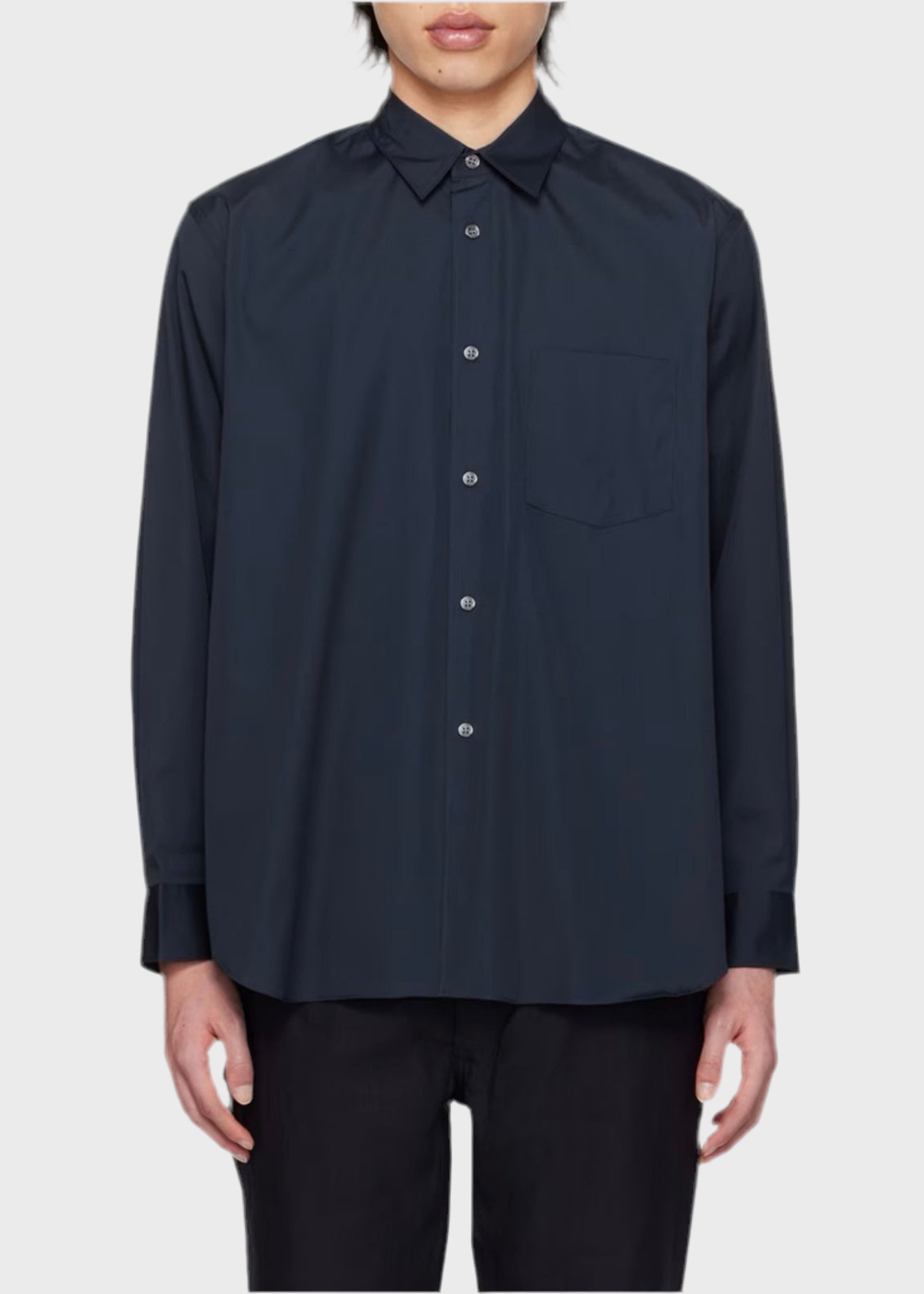 NAVY PATCH POCKET SHIRT