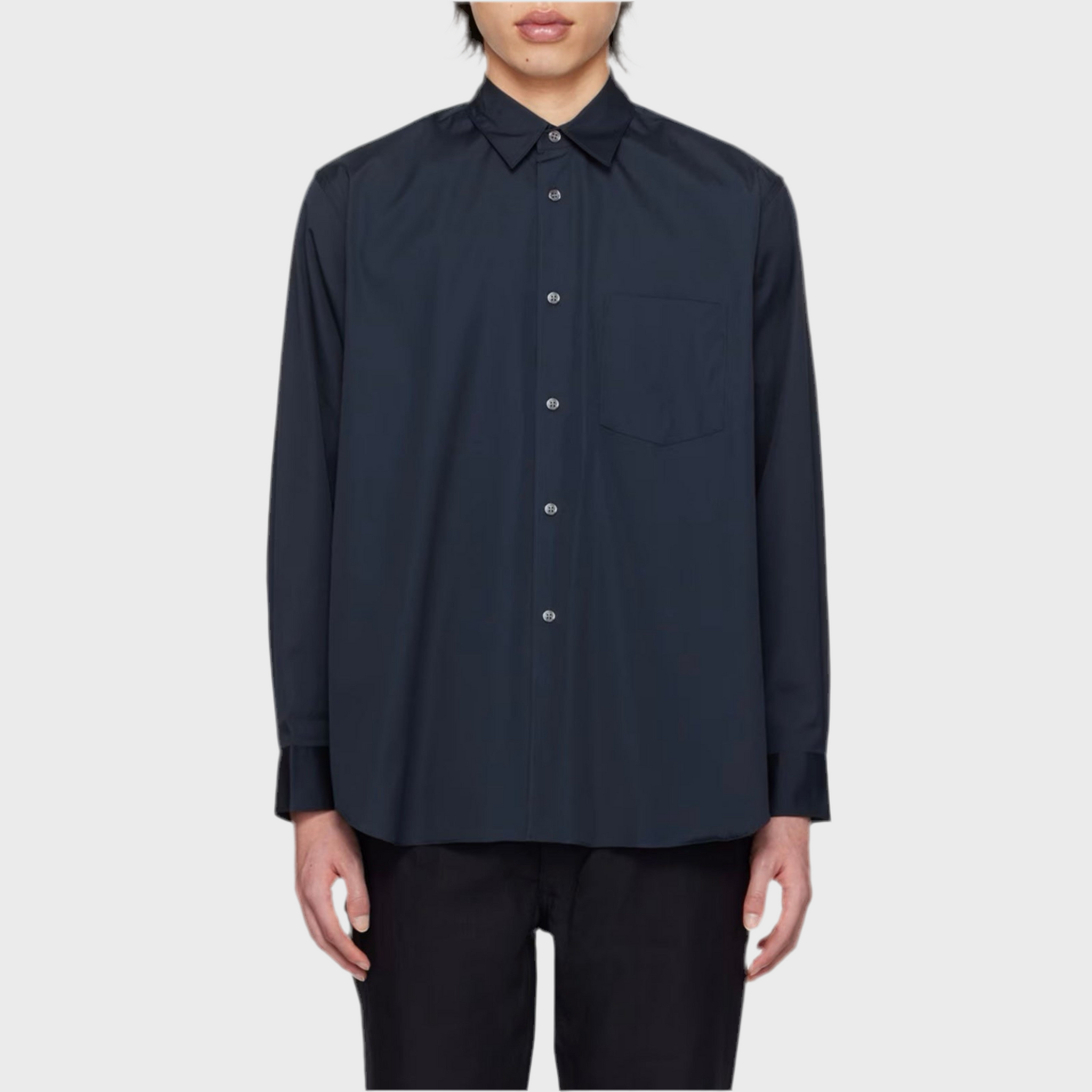 NAVY PATCH POCKET SHIRT