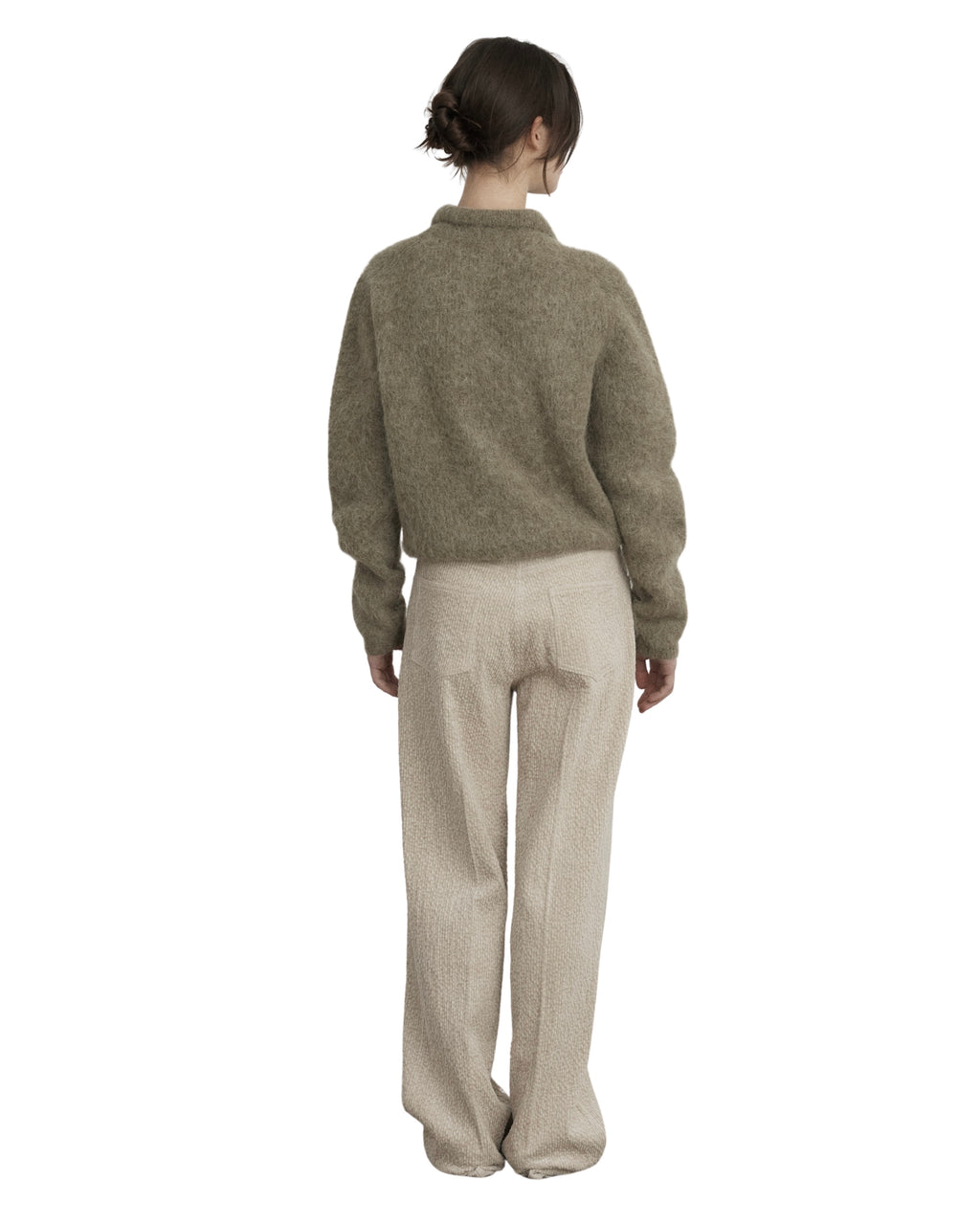 LE17SEPTEMBRE textured alpaca collar knit pullover