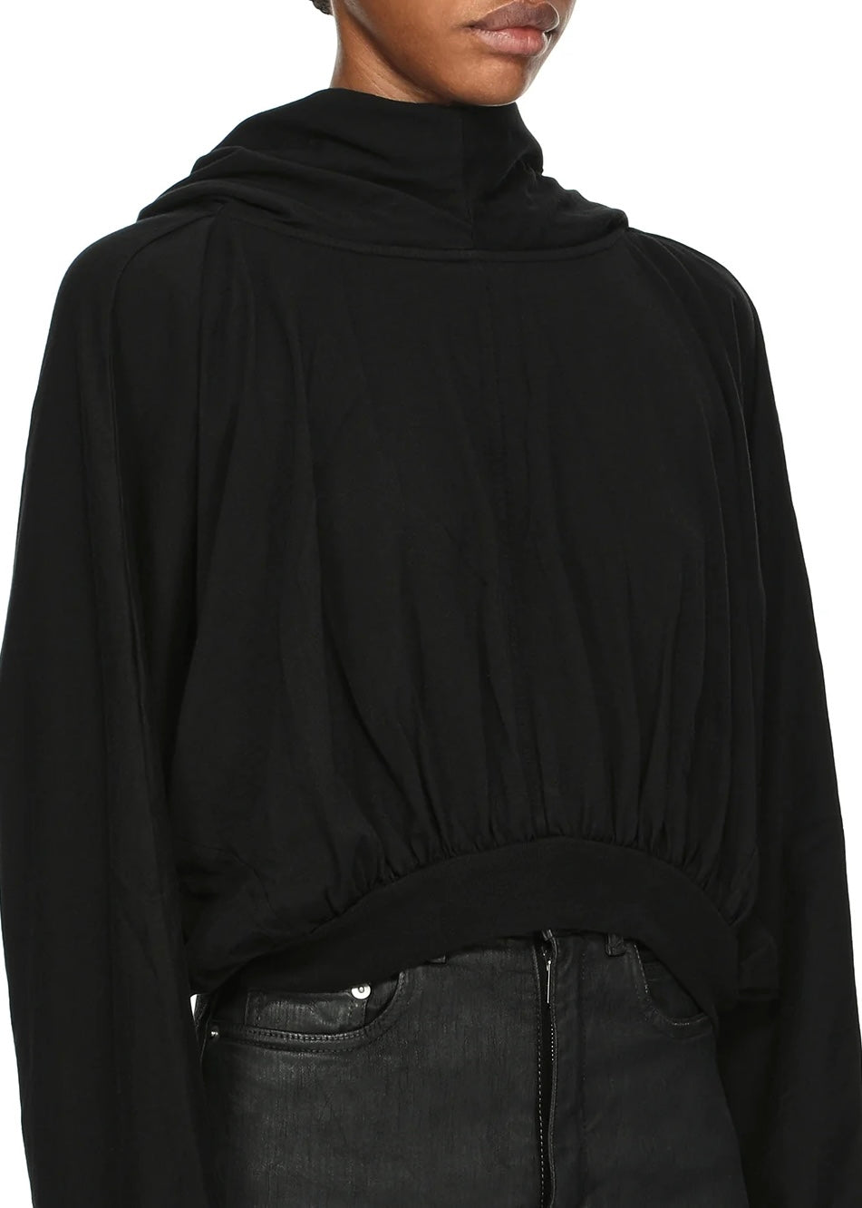 RICK OWENS DRKSHDW cropped hooded top