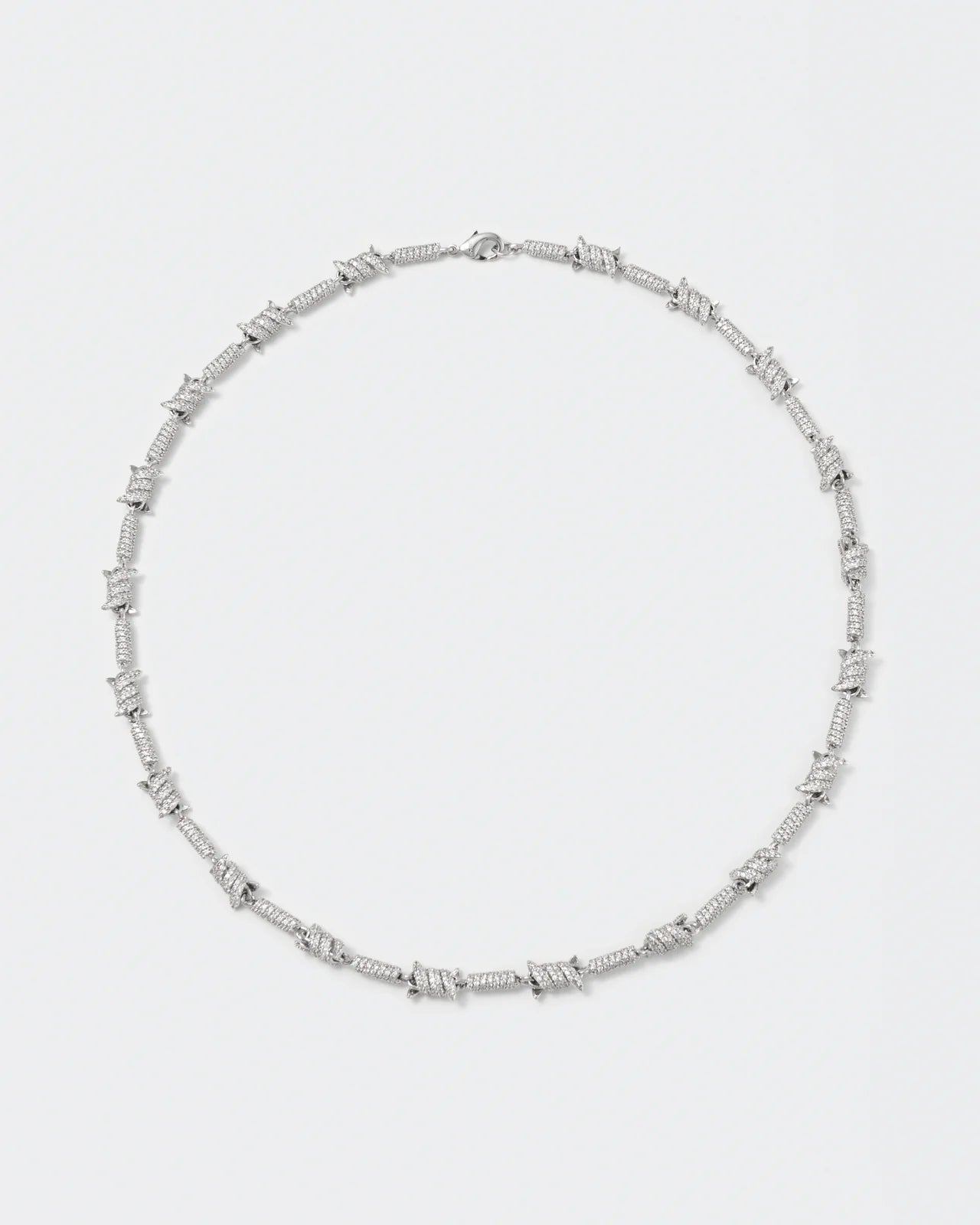 BARBED WIRE PAVE NECKLACES