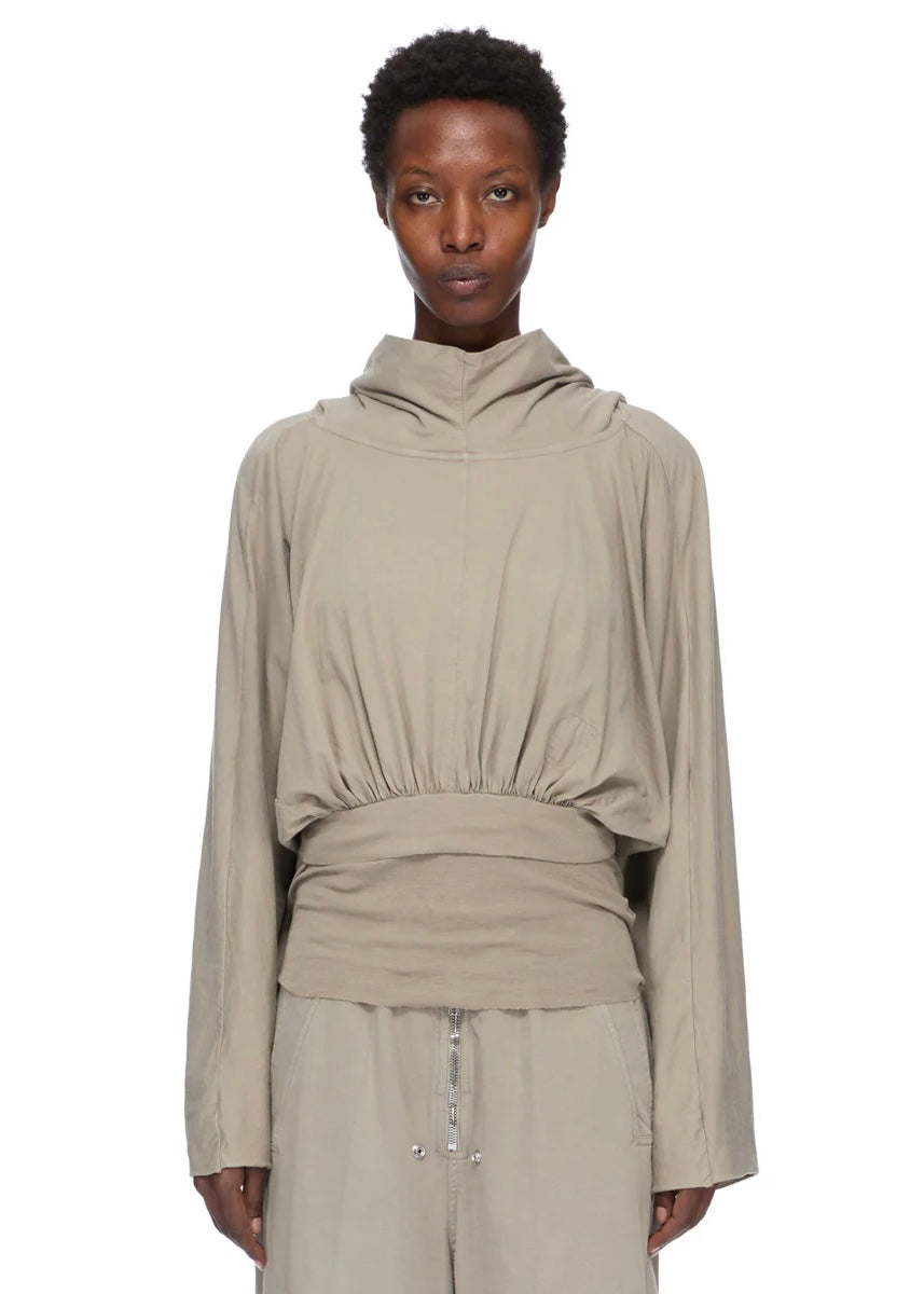 CROPPED HOODED TOP DS02F6218 MINERAL