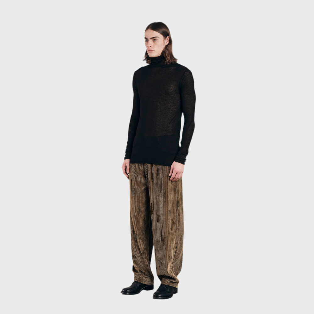 LIGHTWEIGHT VIRGIN WOOL AND VISCOSE TURTLENECK