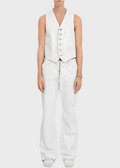 WHITE PAINTED TROUSERS