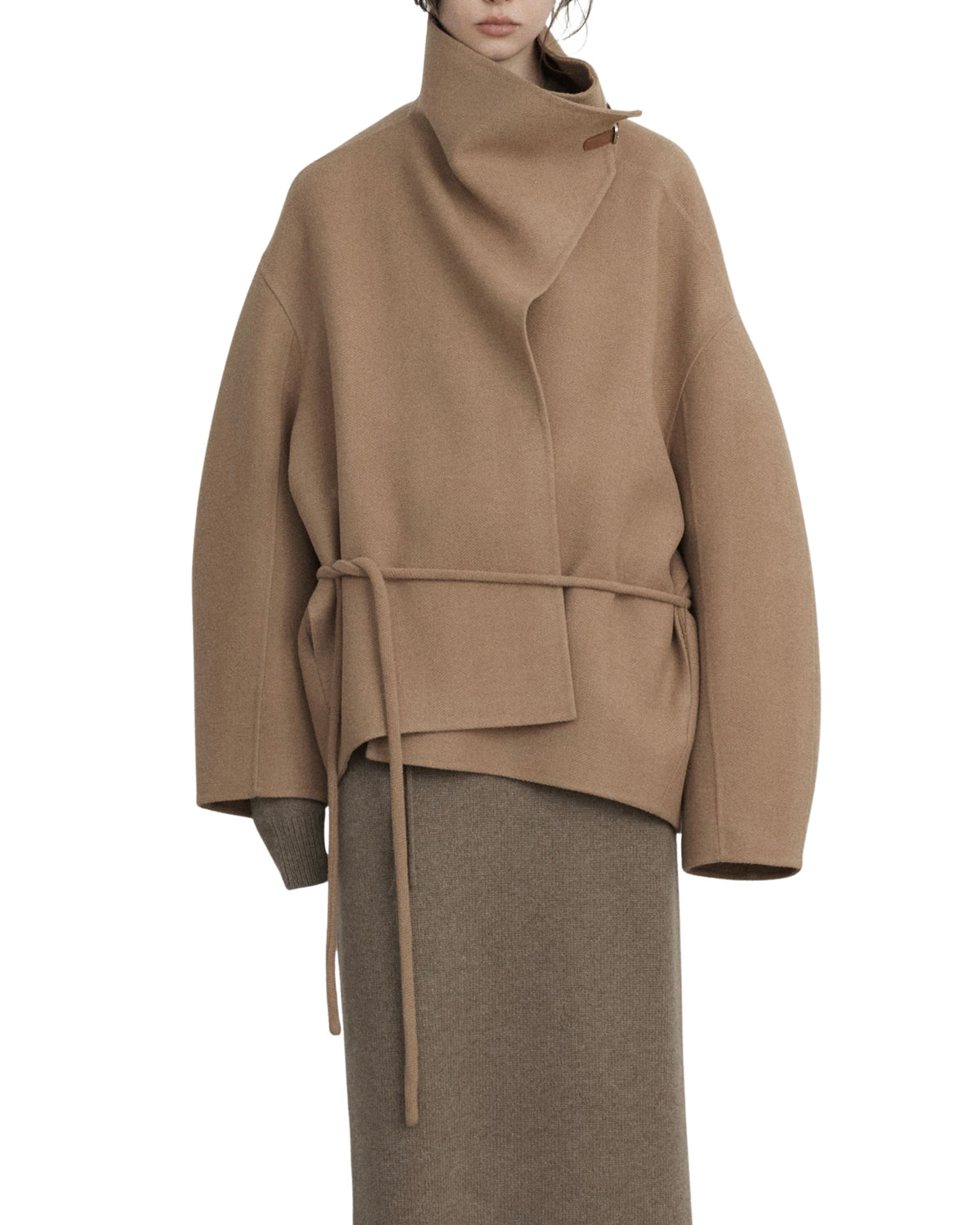 LE17SEPTEMBRE cowl neck handmade half coat