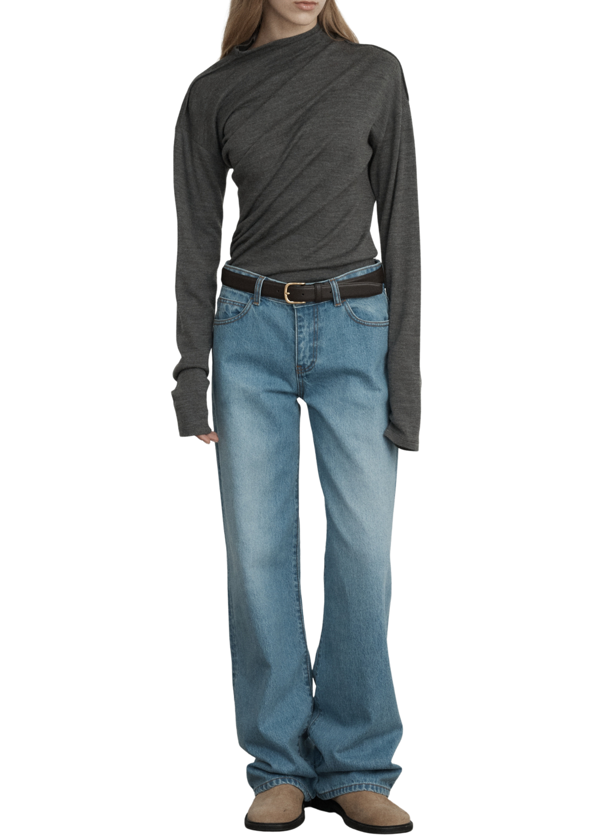 LE17SEPTEMBRE sorren low-rise denim pants