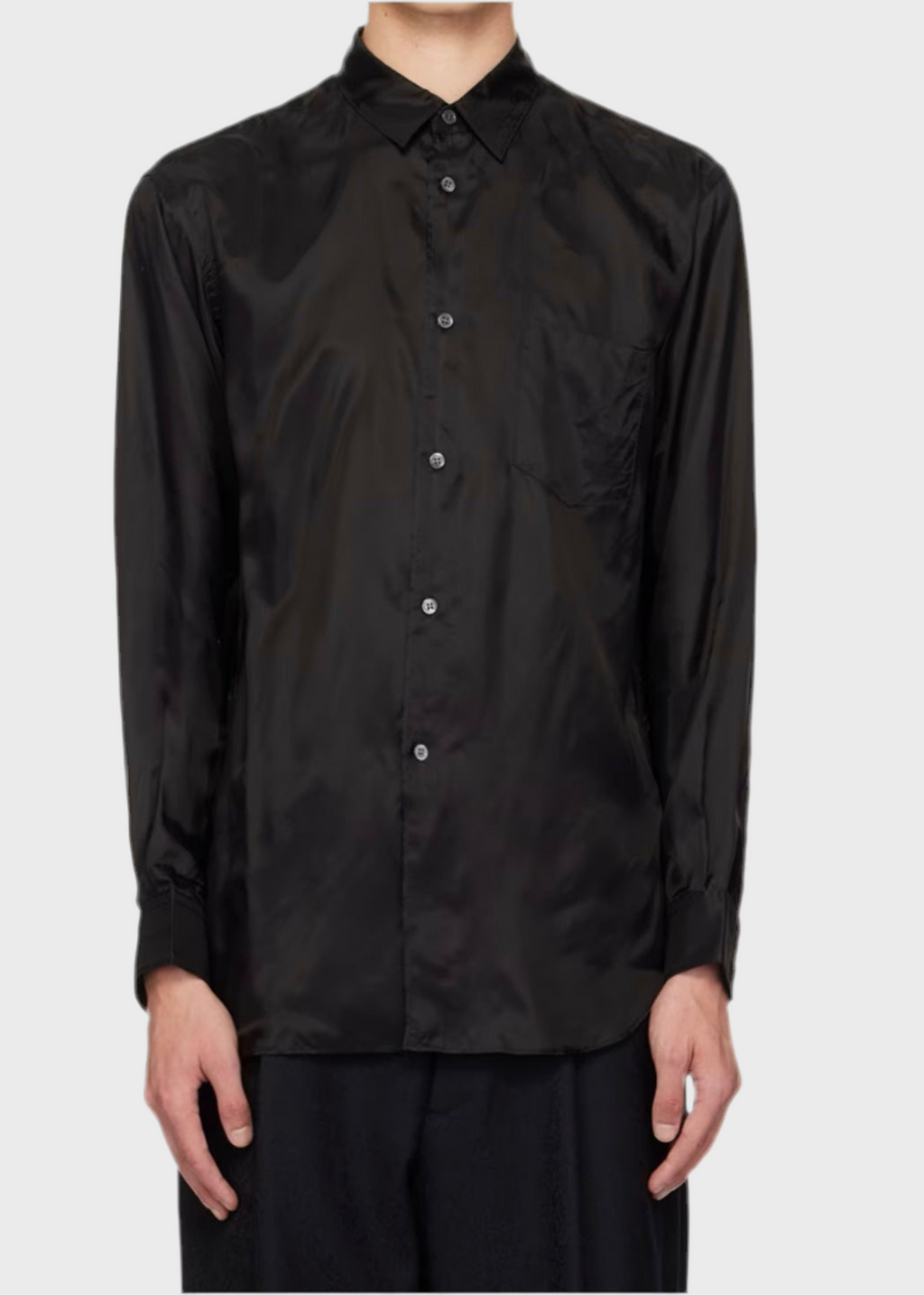 BLACK PATCH POCKET SHIRT