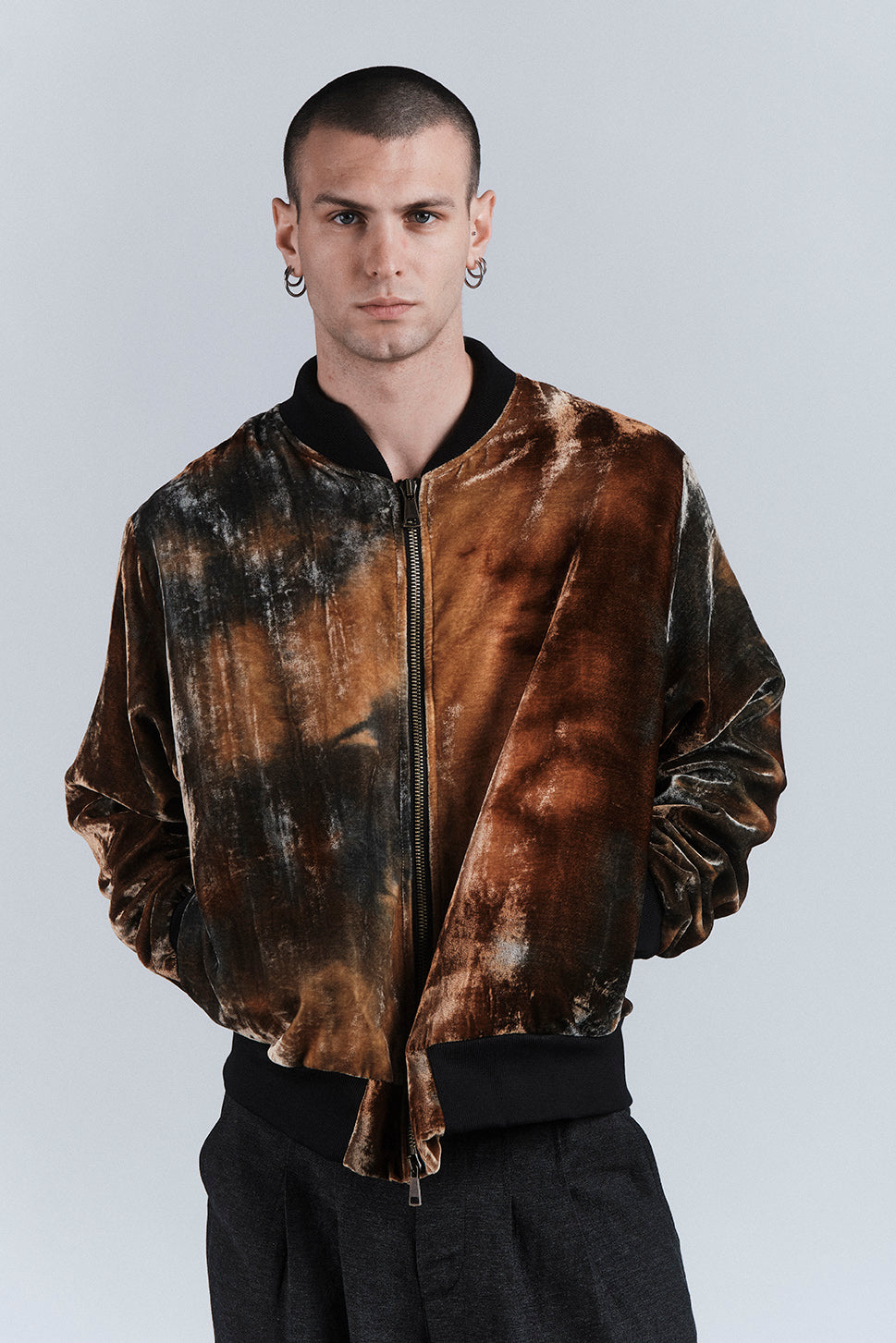 BOMBER VELVET MAROON