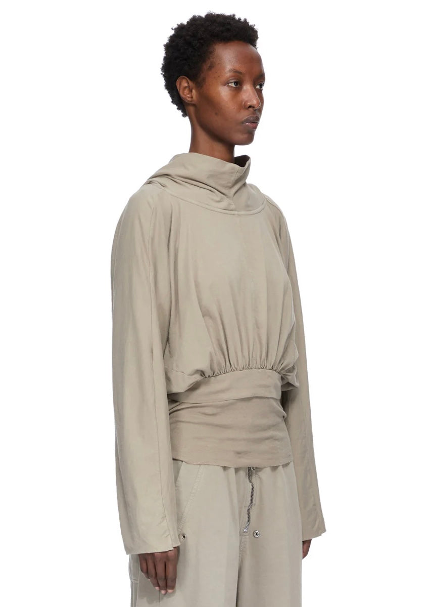 CROPPED HOODED TOP DS02F6218 MINERAL