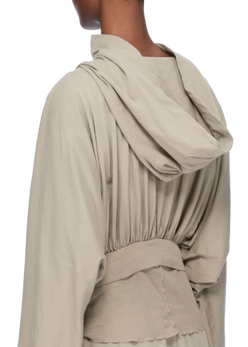 CROPPED HOODED TOP DS02F6218 MINERAL