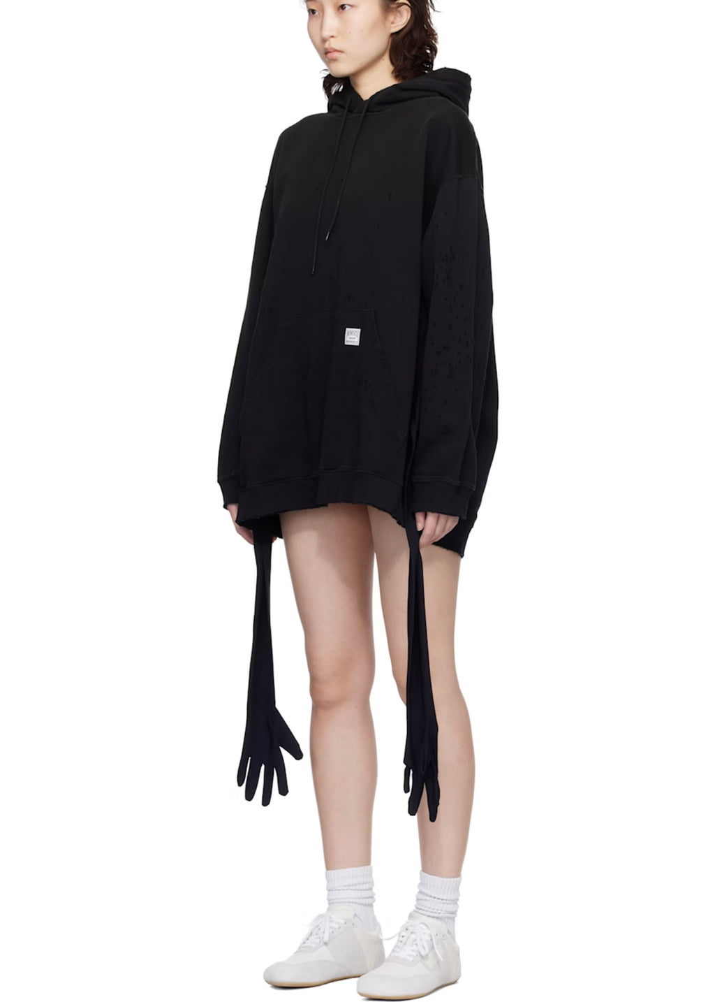 HOODED DRESS WITH GLOVES