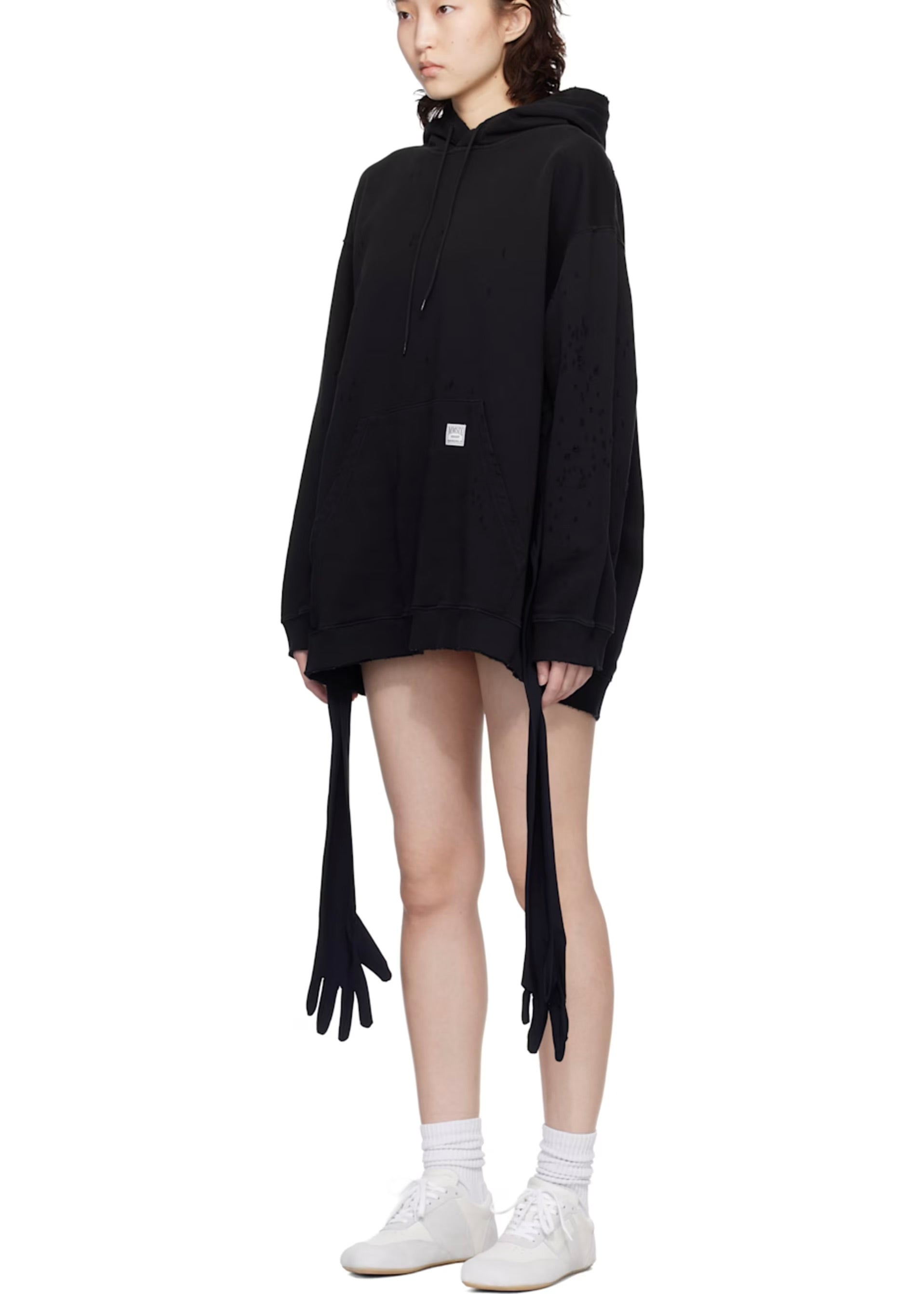 HOODED DRESS WITH GLOVES