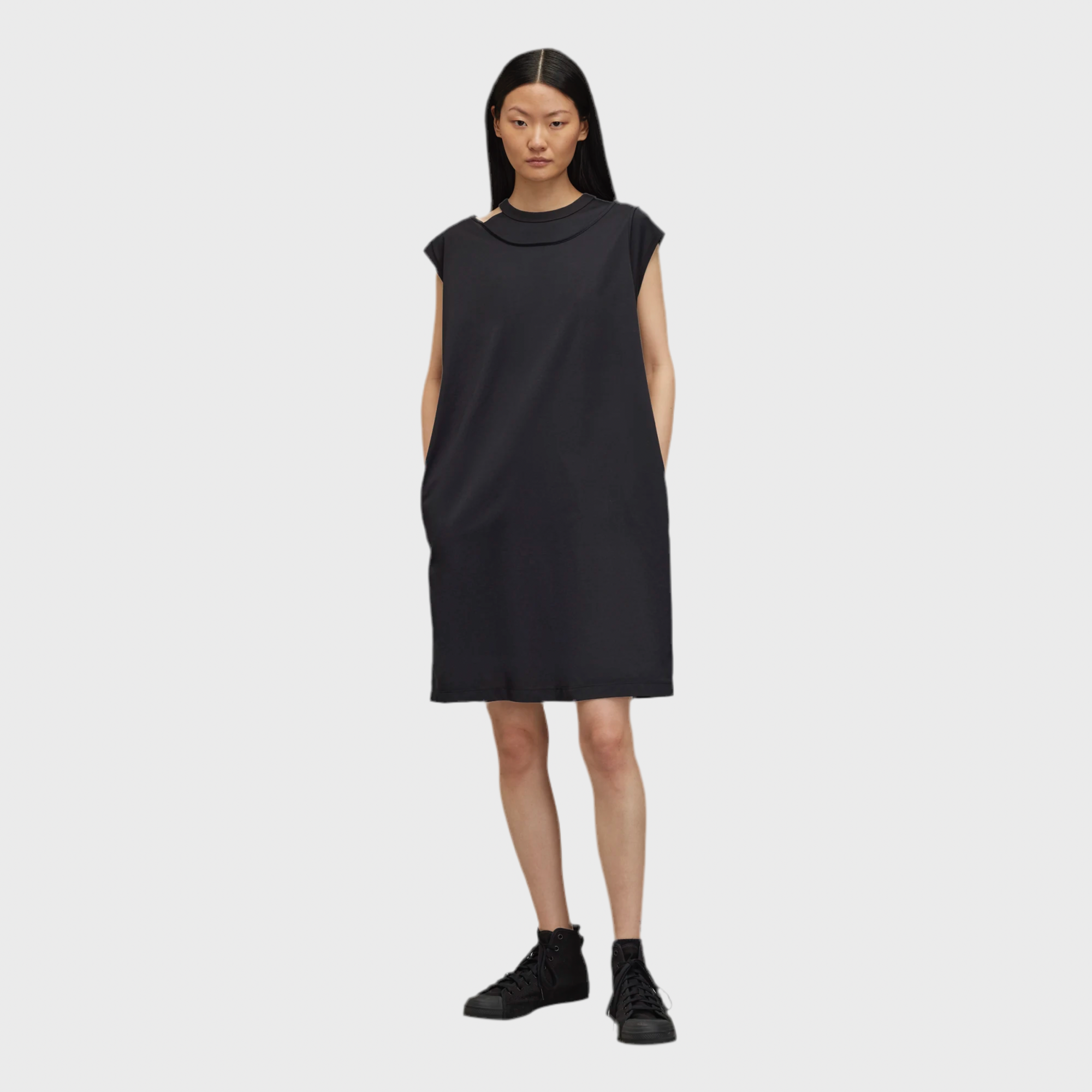 W TEE DRESS BLACK