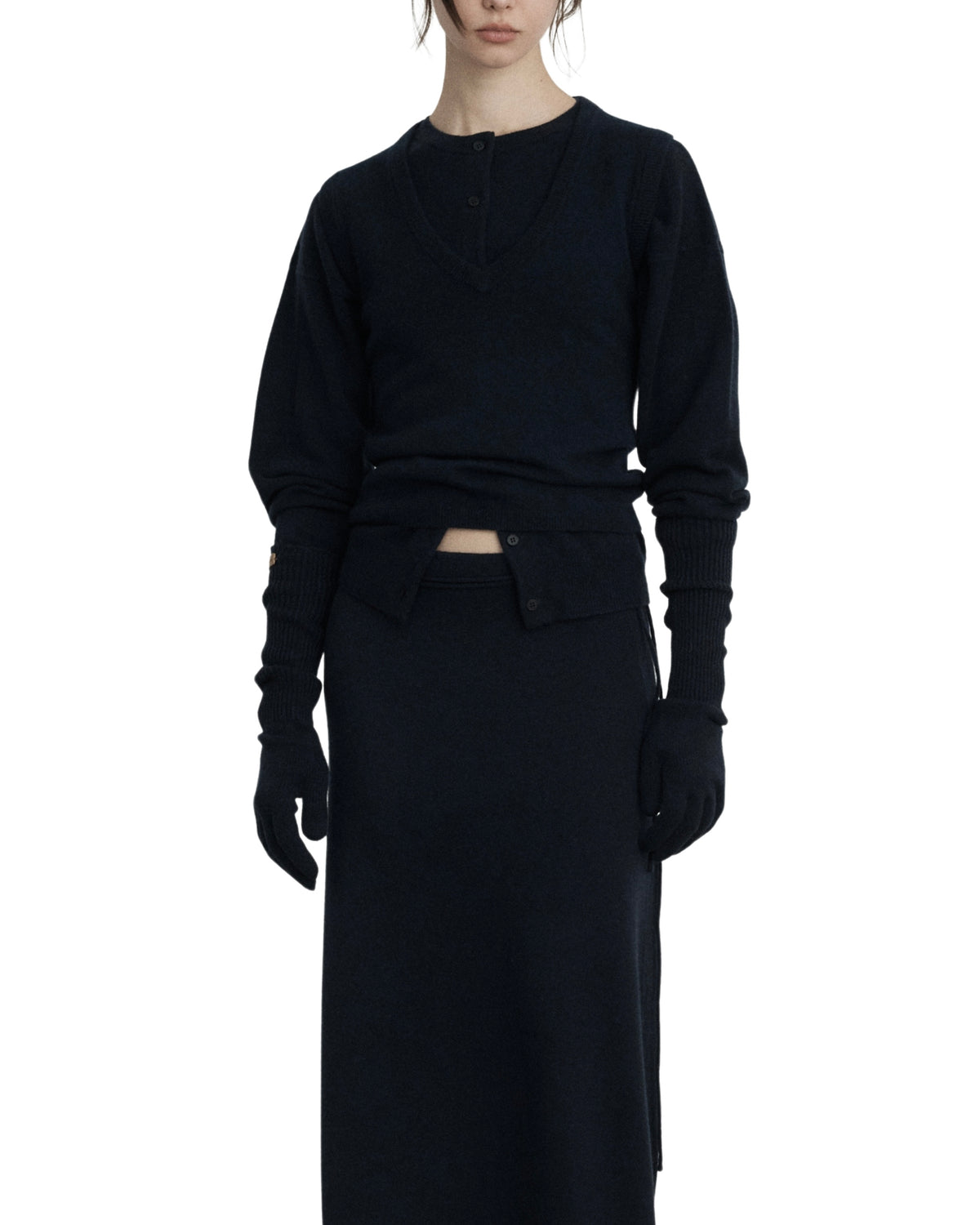 LE17SEPTEMBRE moro cashmere bell-sleeve knit cardigan