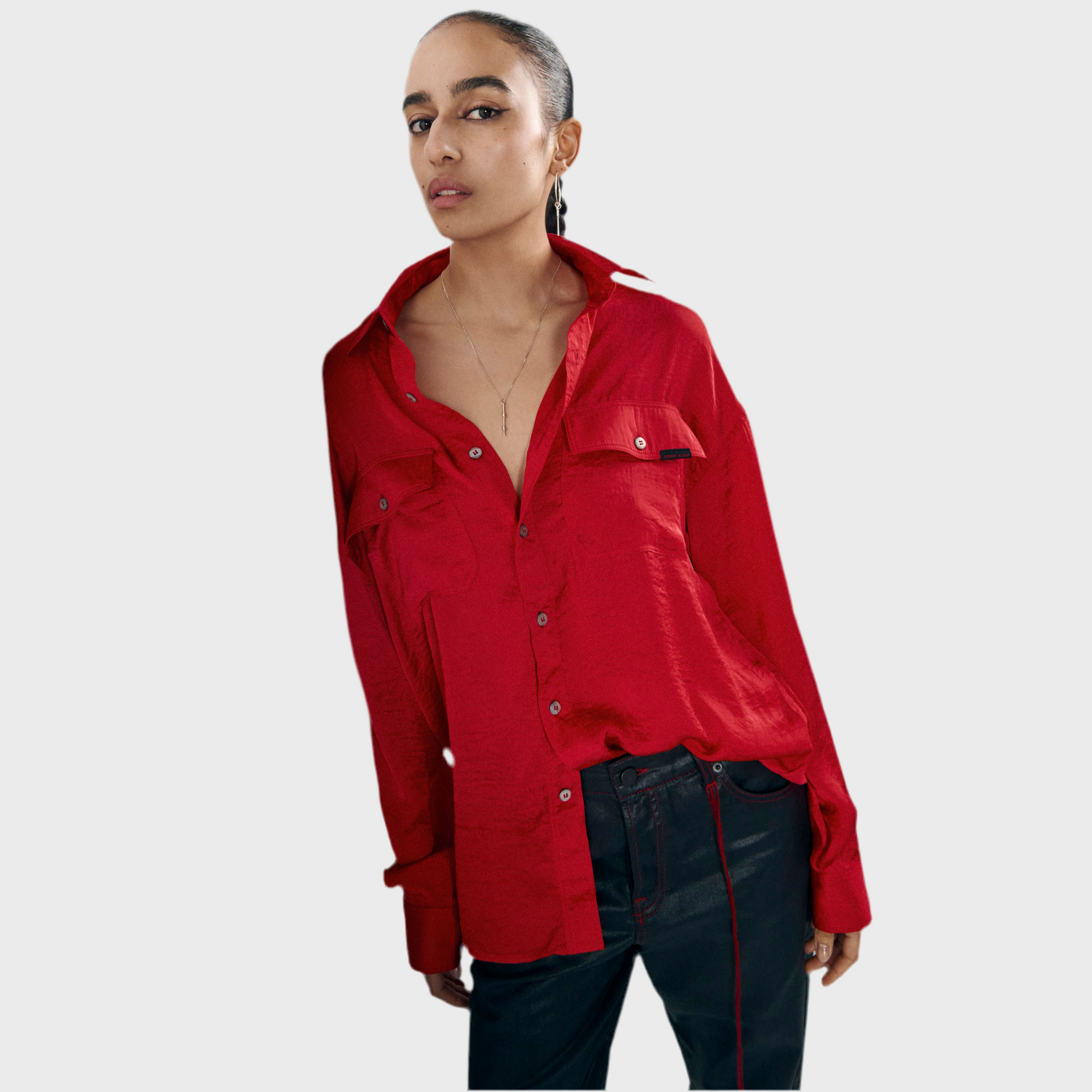 RED BLOUSE JACKET