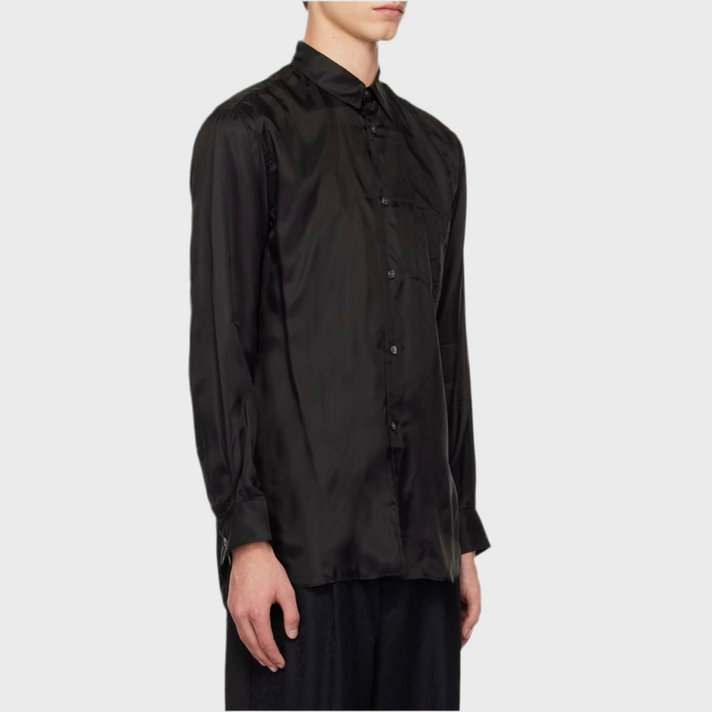 BLACK PATCH POCKET SHIRT