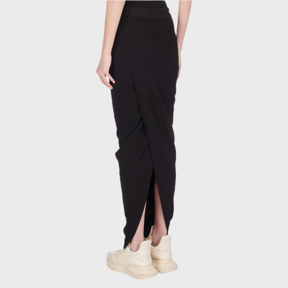 PULL ON PILLAR KNIT SKIRT BLACK