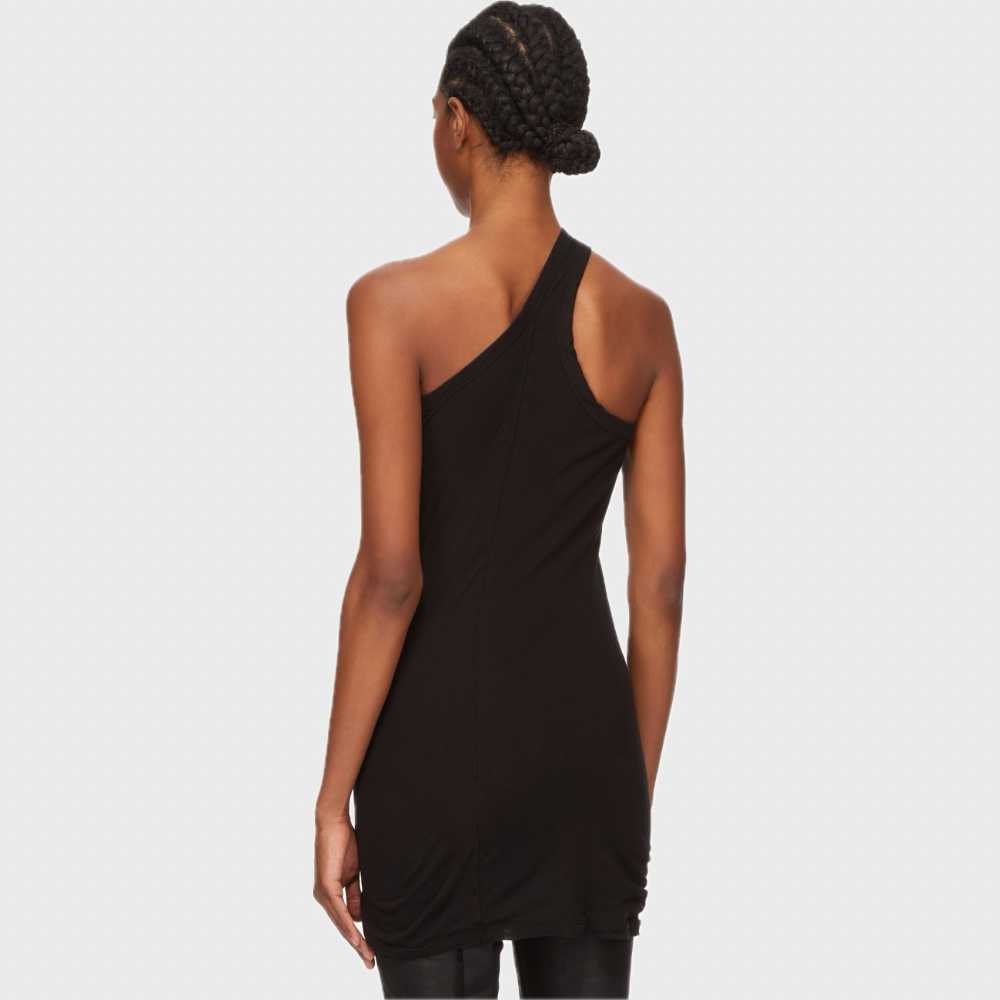 ONE SHOULDER TANK TOP BLACK