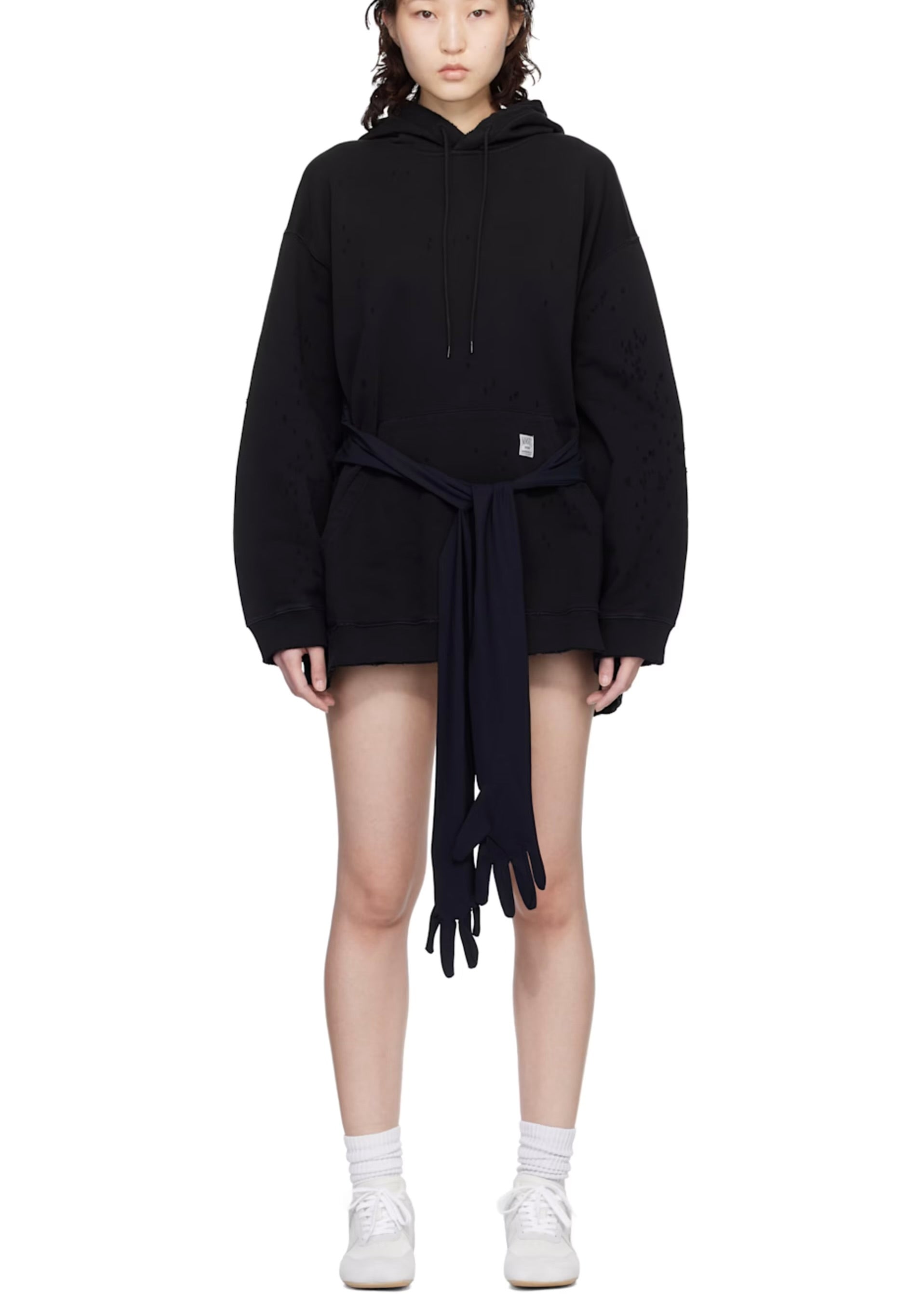 HOODED DRESS WITH GLOVES