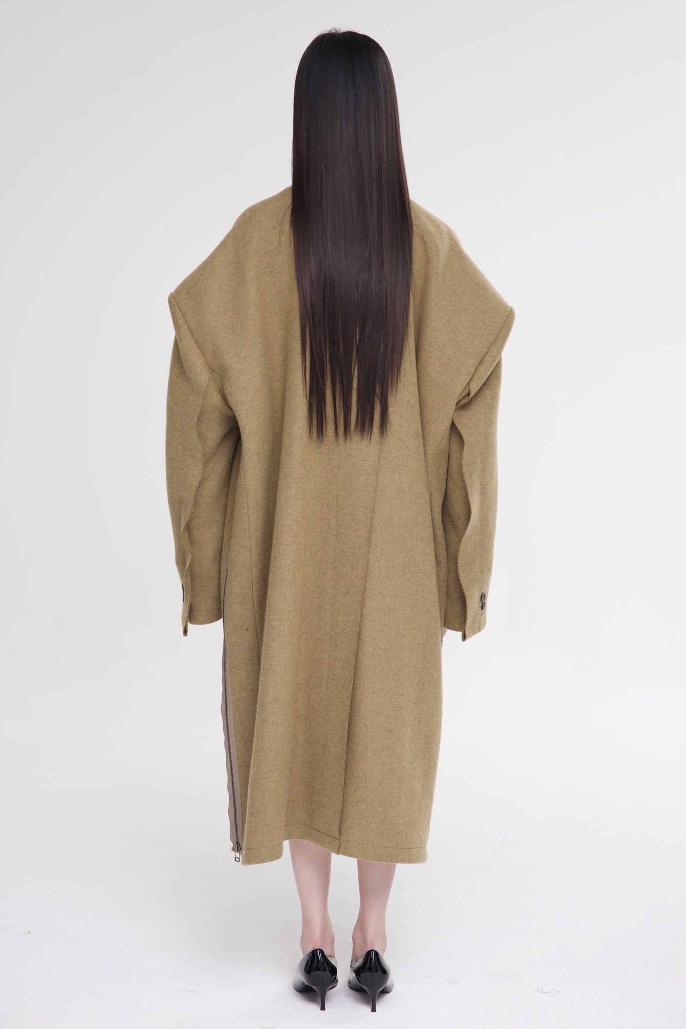 Asymmetrical Zipper Coat